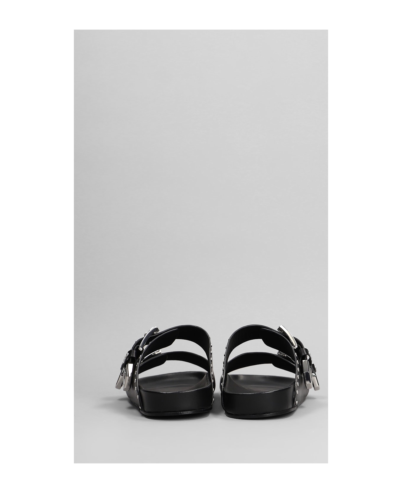 IRO Billie Flats In Black Leather - black