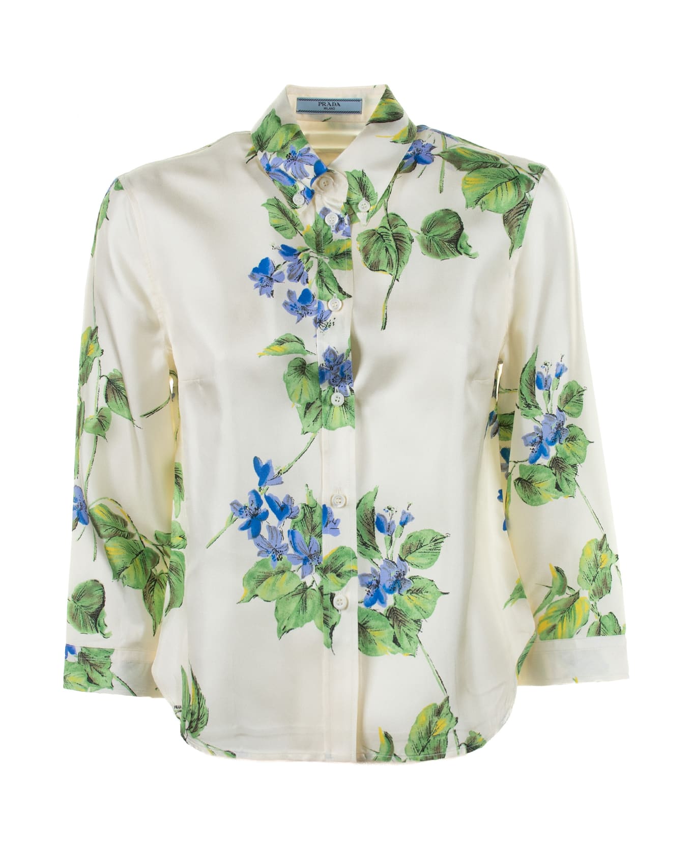 Prada Flower Twill Shirt - TALCO