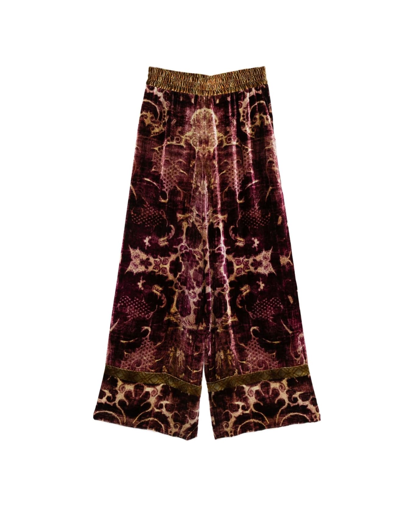 Pierre-Louis Mascia Velvet Wide-leg Trousers - Bordeaux