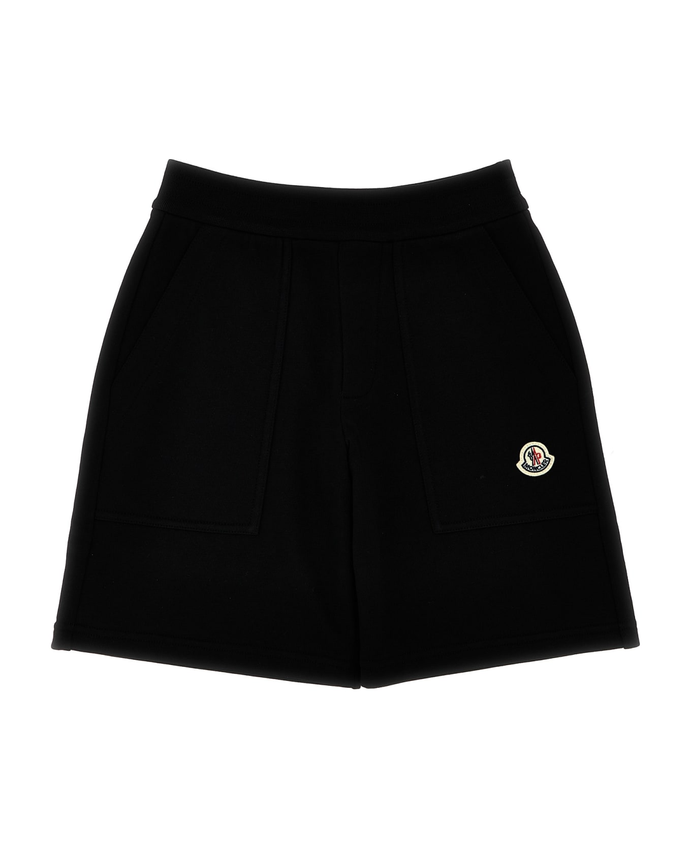 Moncler Logo Patch Bermuda Shorts - Black   ボトムス