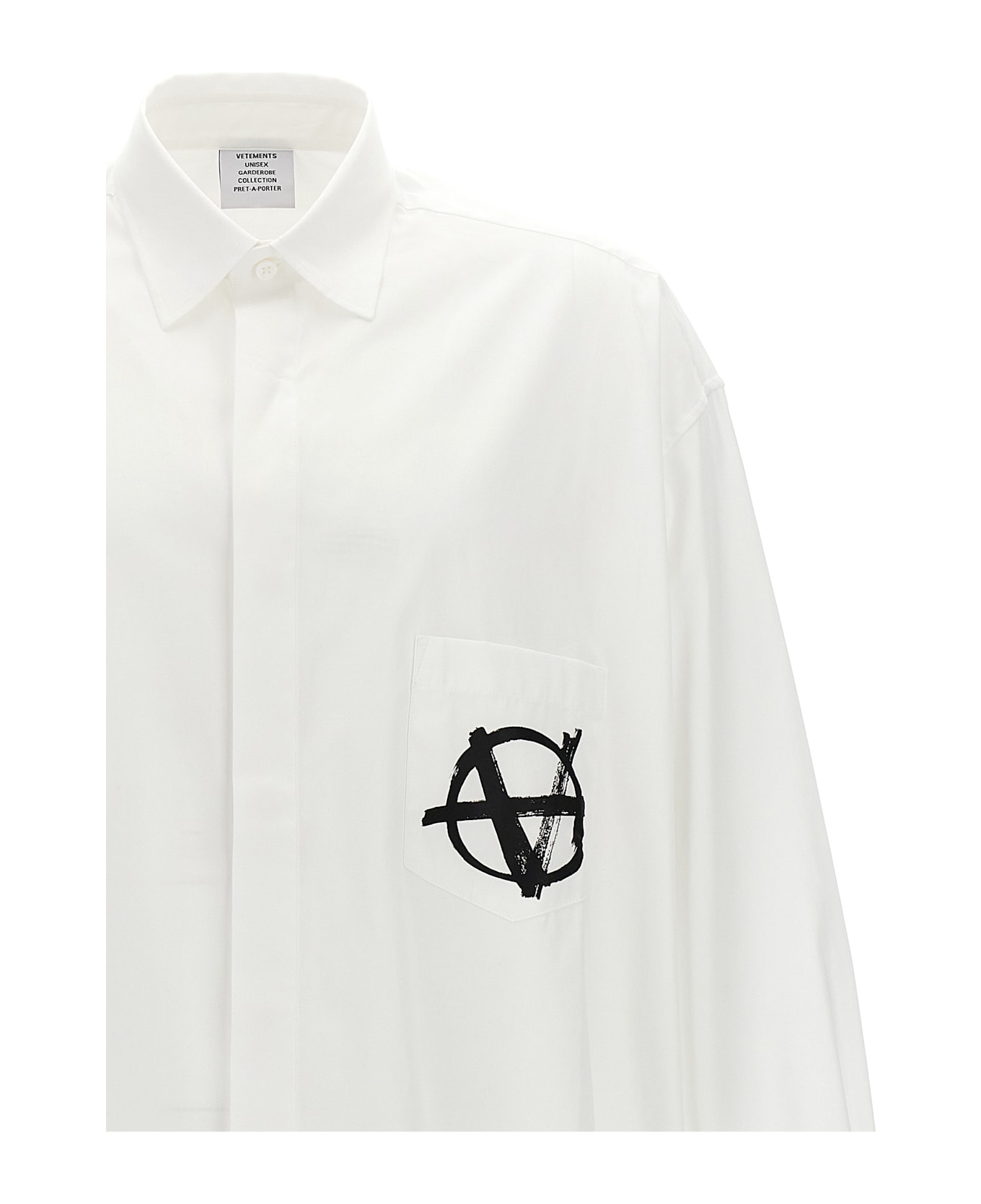 VETEMENTS 'anarchy' Shirt - White/Black