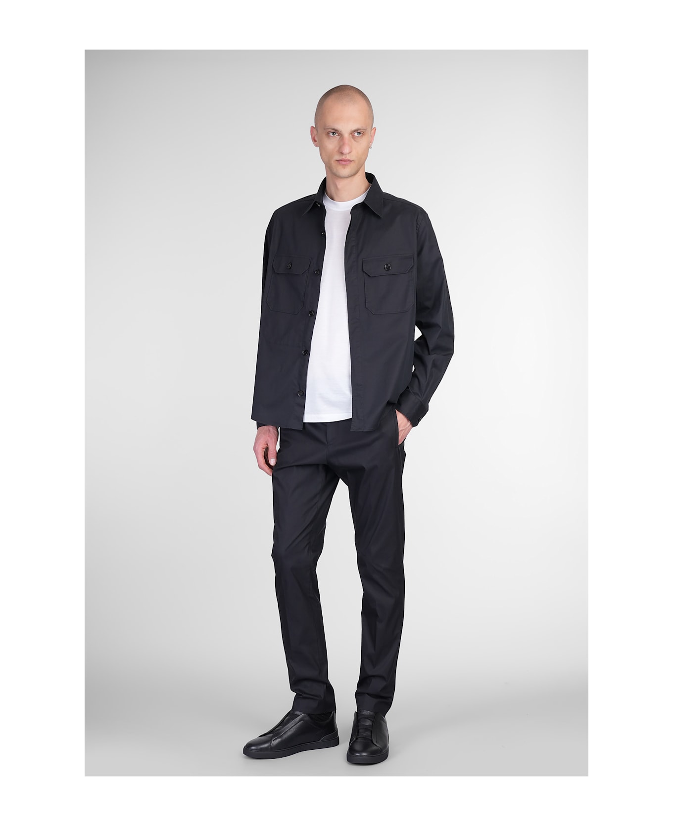 Zegna Shirt In Black Cotton - black