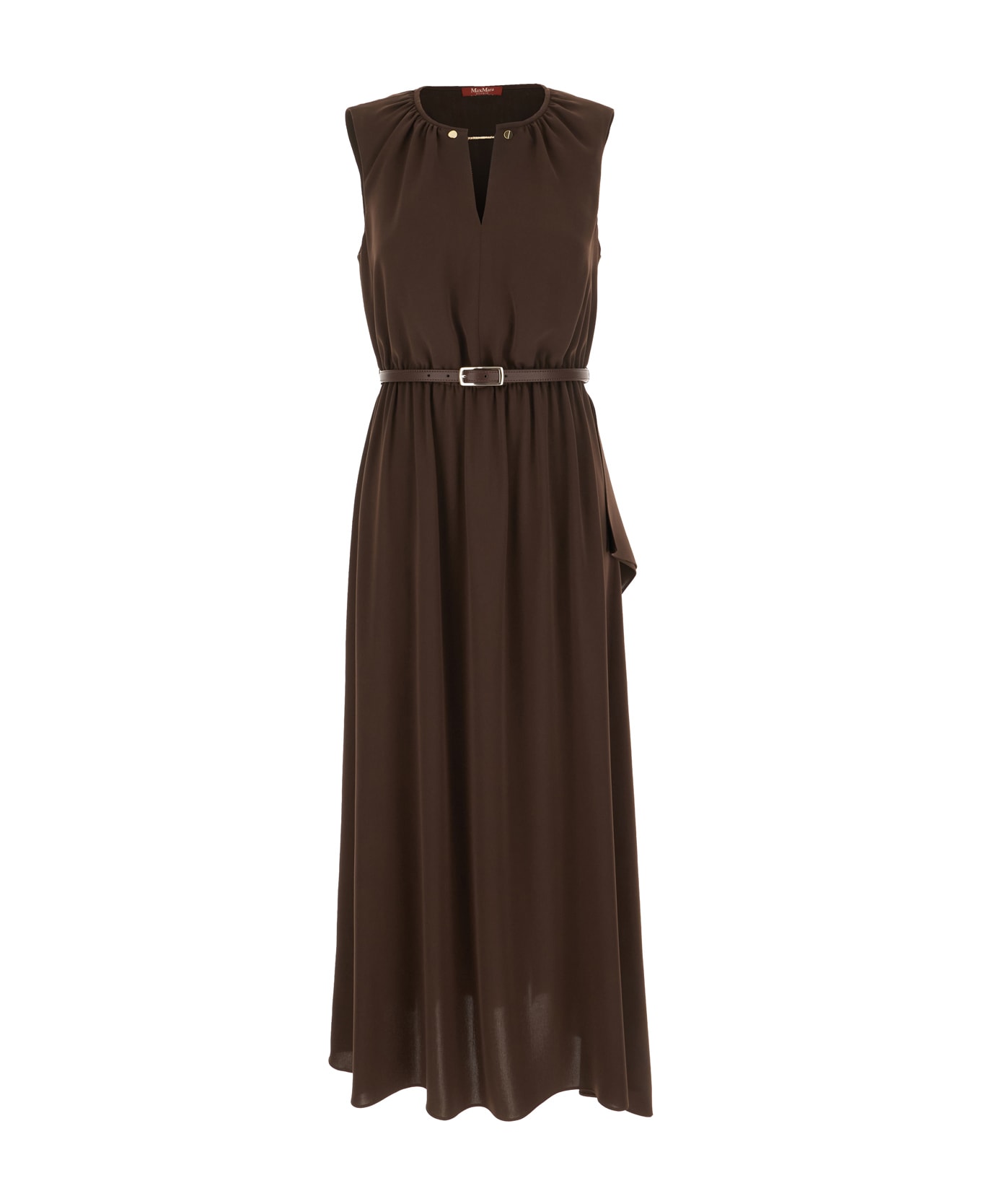 Max Mara Studio Chocolate Triacetate Blend Dress - CAFFE