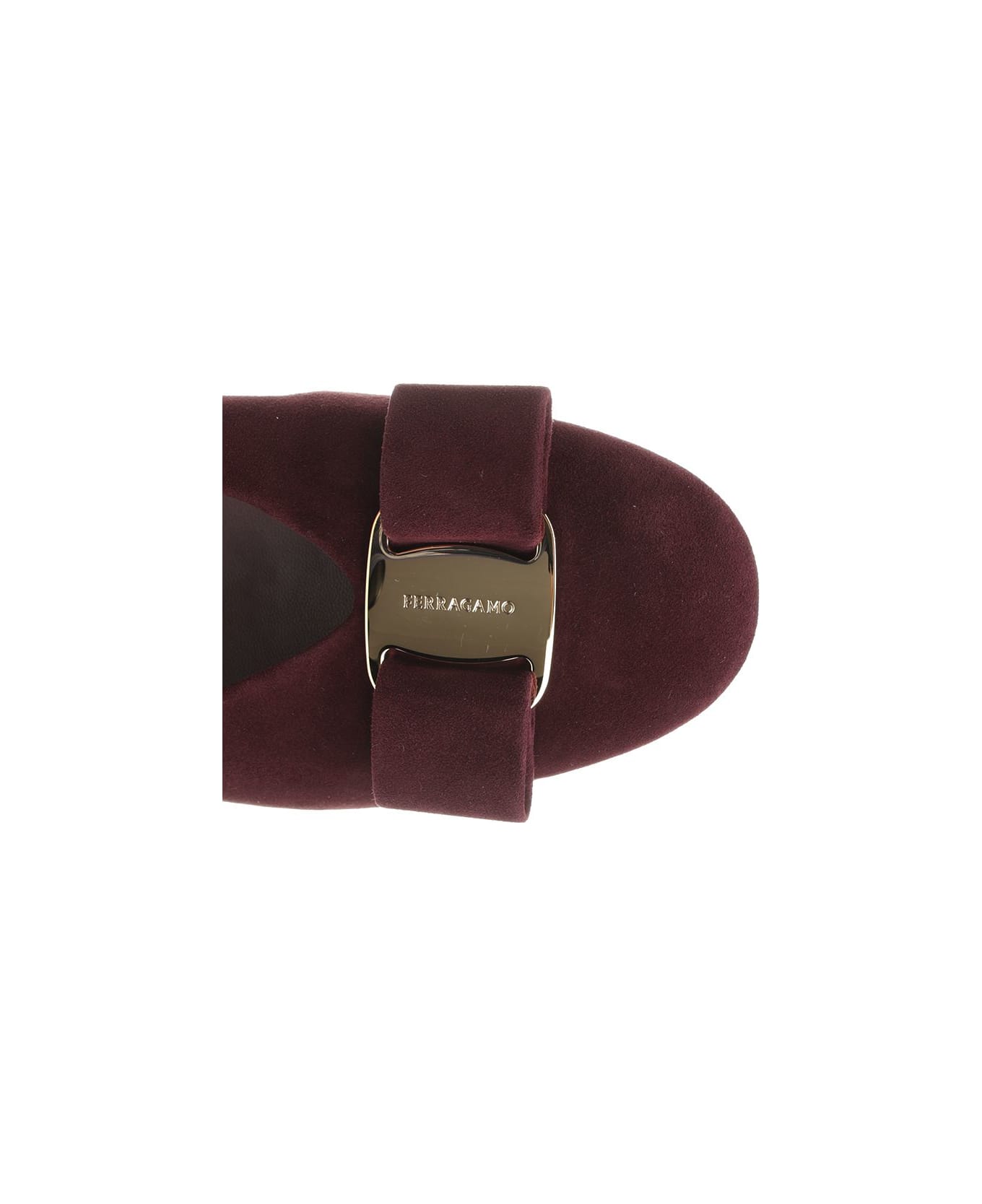 Ferragamo 
vara
 Suede Ballerina - RED