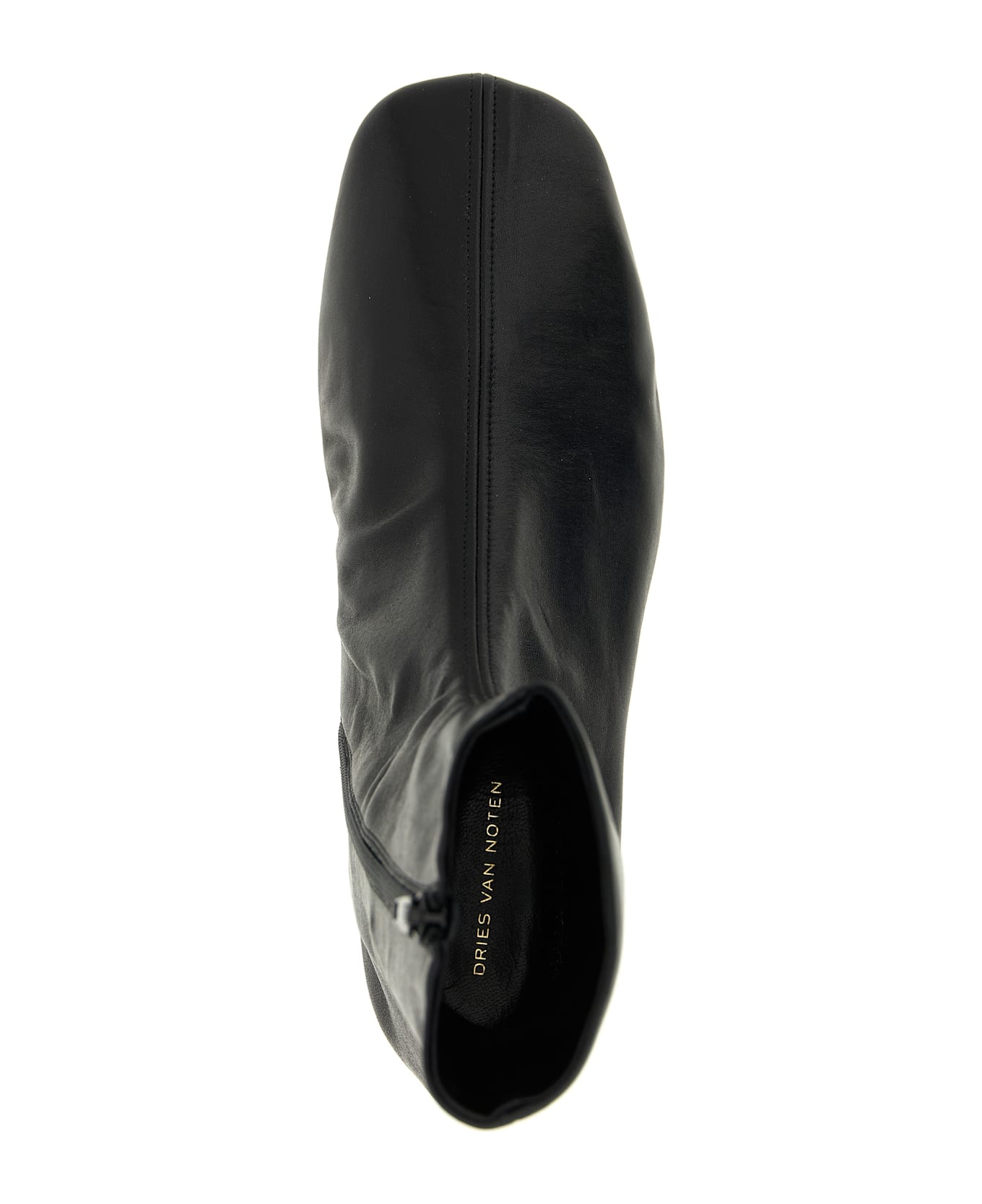 Dries Van Noten Leather Ankle Boots - Black  