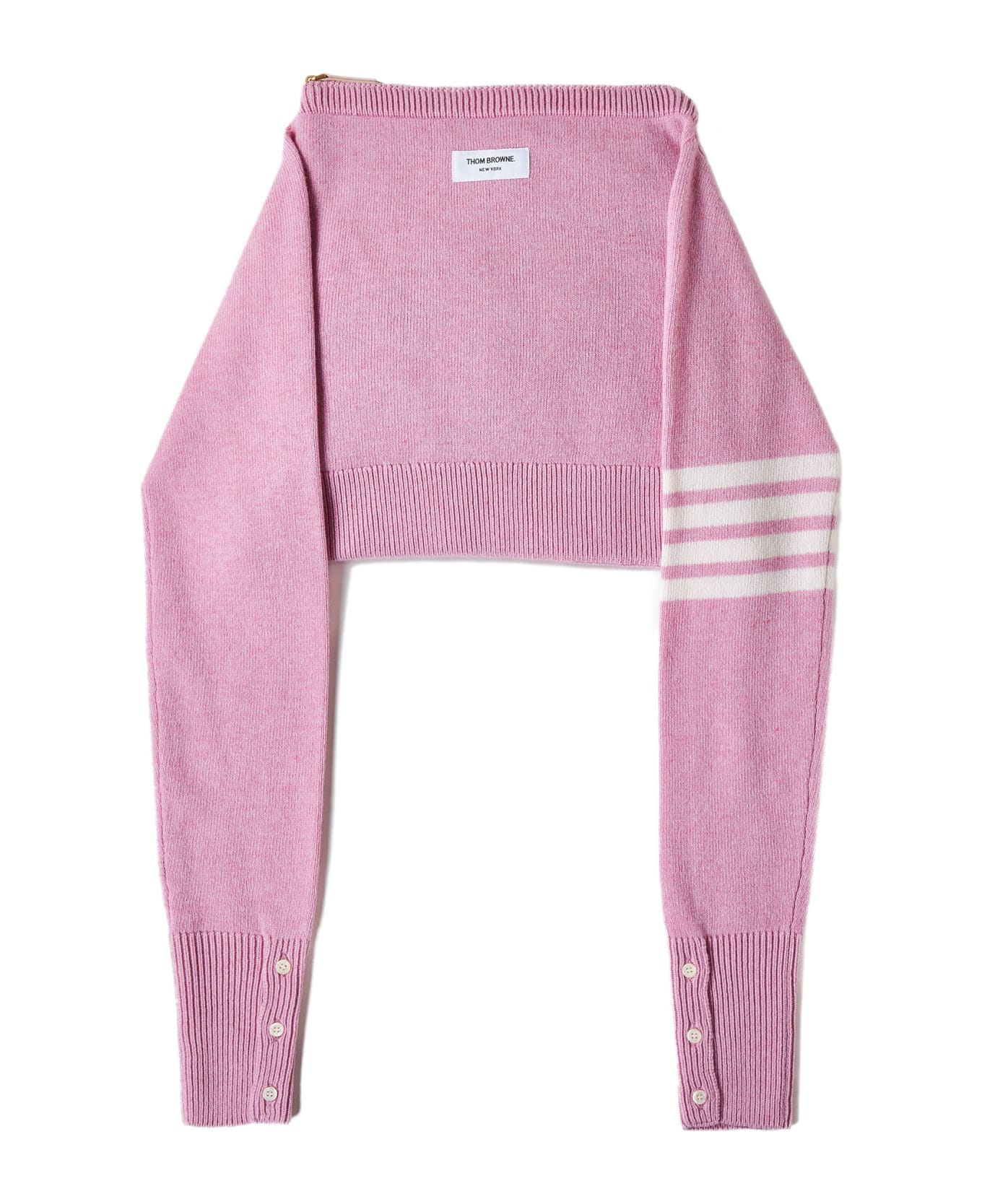 Thom Browne Sweater Bag In Jersey Stitch Ls Crewn - Pink