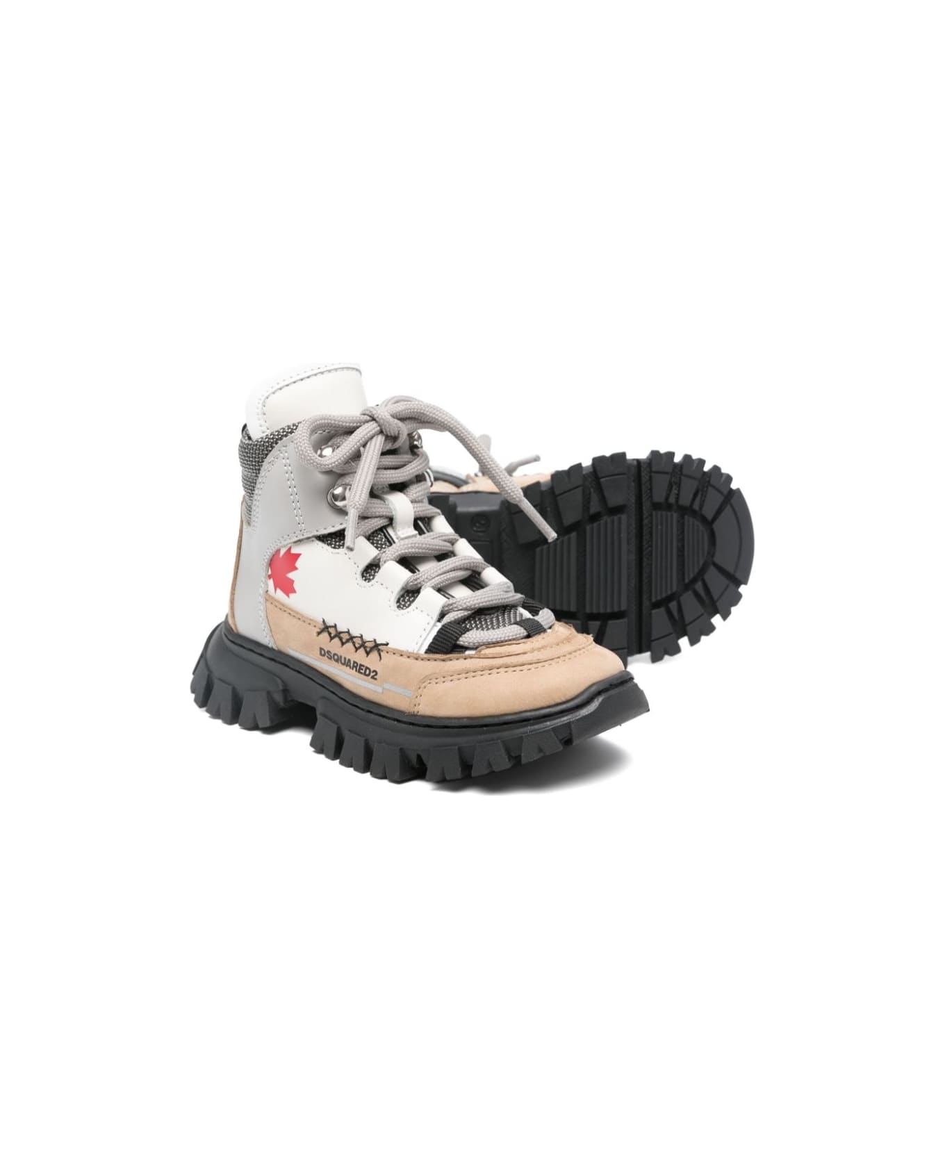 Dsquared2 Sneakers In Pelle - Beige