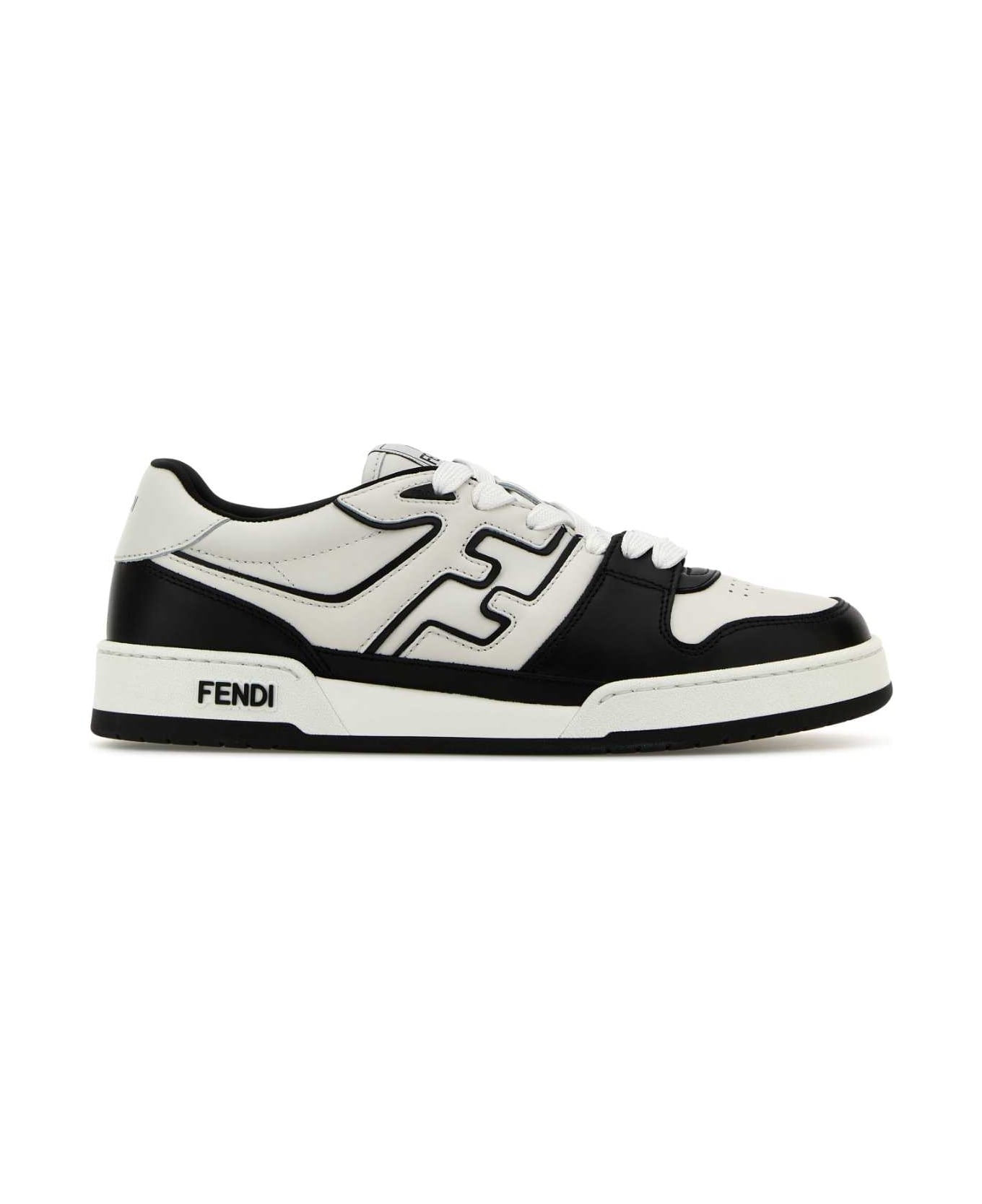 Fendi Two-tone Leather Fendi Match Sneakers - NEROBIANCONERONER