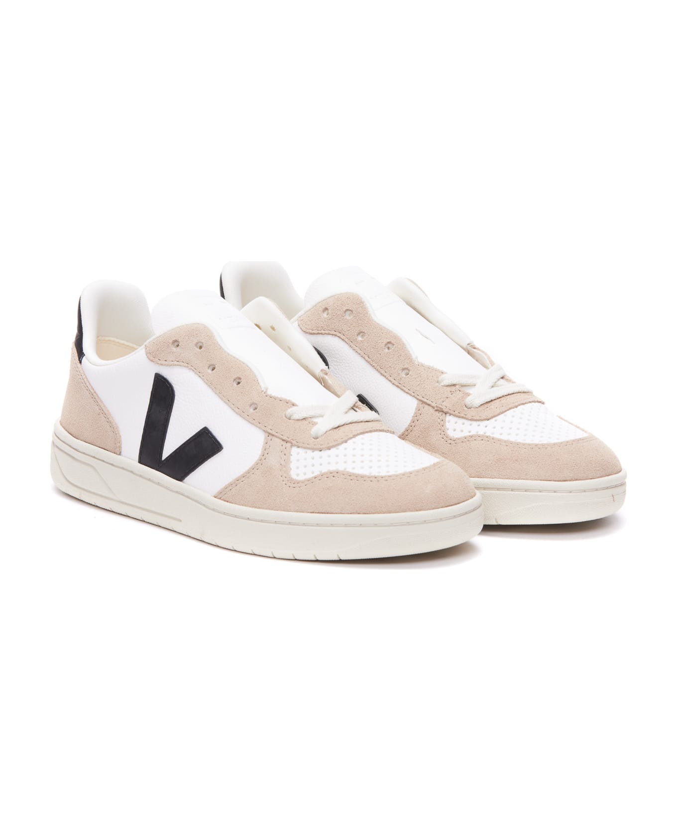 Veja V-10 Sneakers - Extra White Black Sahara