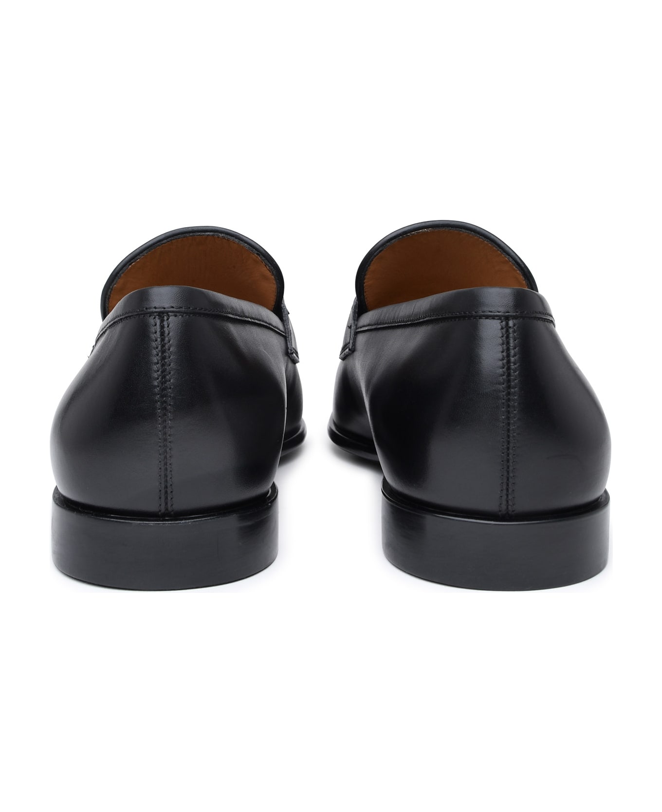 Ferragamo Black Leather Loafers - Black ローファー＆デッキシューズ
