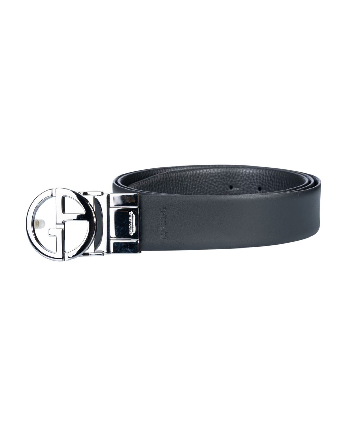 Giorgio Armani Logo Buckle Belt - Black