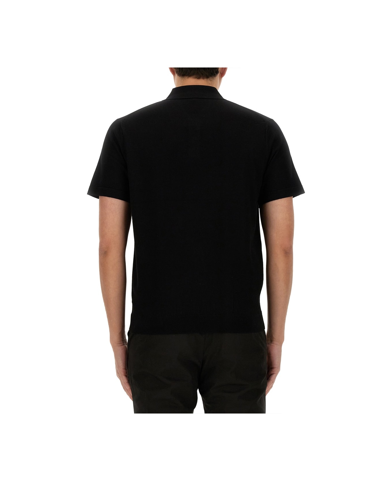 Theory Regular Fit Polo Shirt - BLACK ポロシャツ
