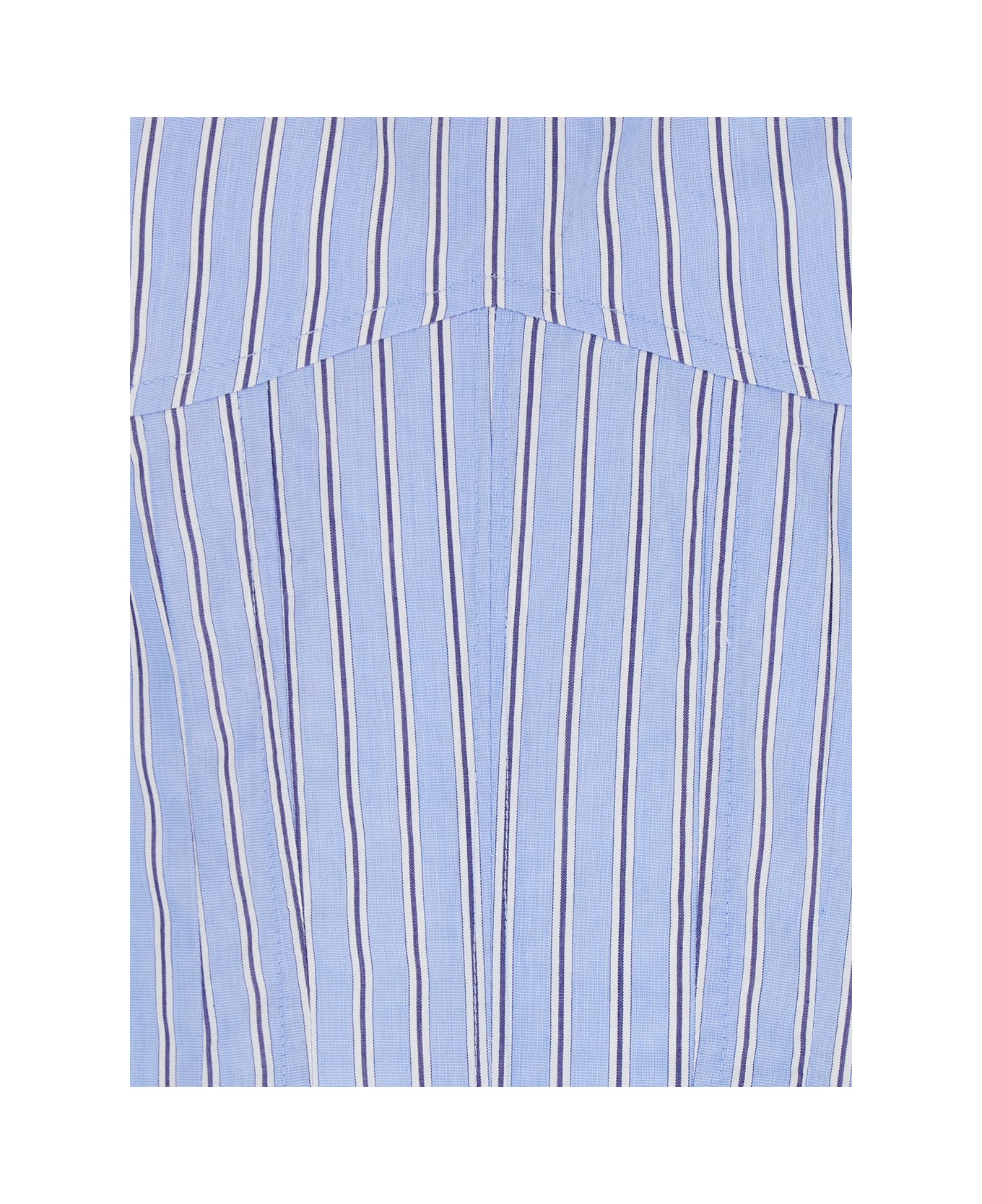 Simkhai 
kittyia
 Light Blue Long Dress With A-line Skirt Adn All-over Striped Motif In Cotton Blend Woman - Light blue
