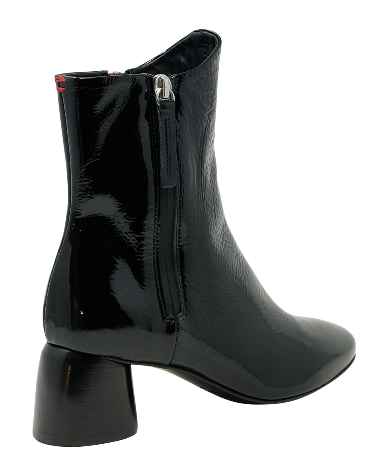 Halmanera Patent Leather Plum Ankle Boots