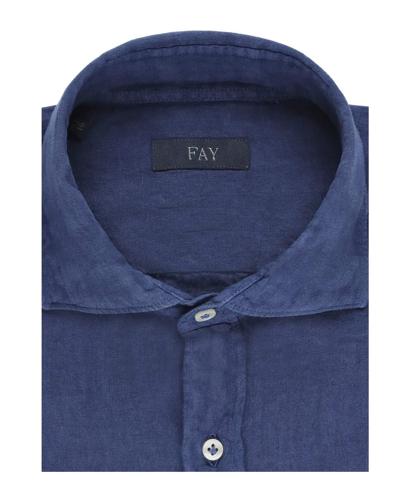Fay Linen Shirt - Blue シャツ