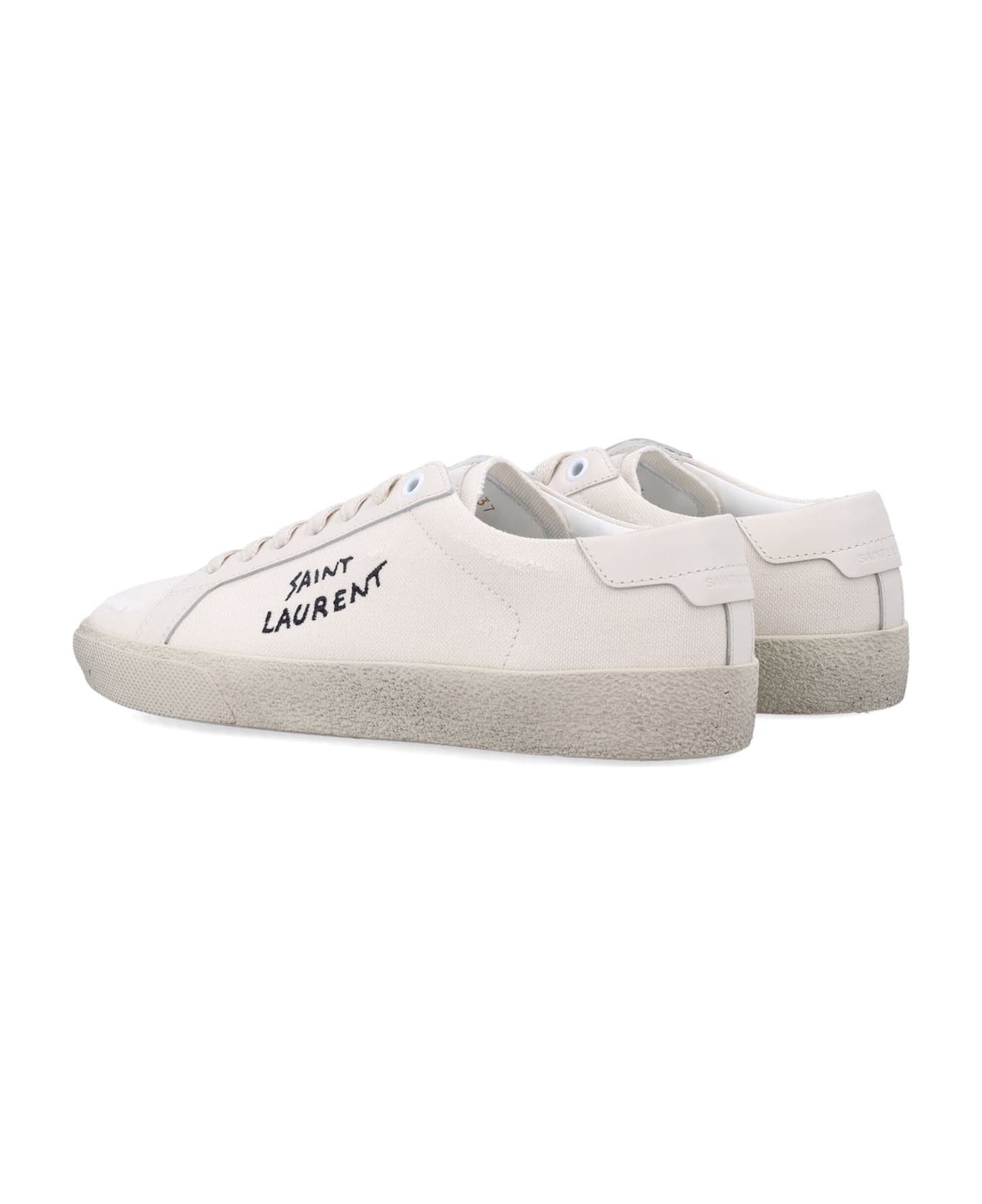 Saint Laurent Court Classic Sl/06 Woman
s Sneakers In Canvas - CREAM