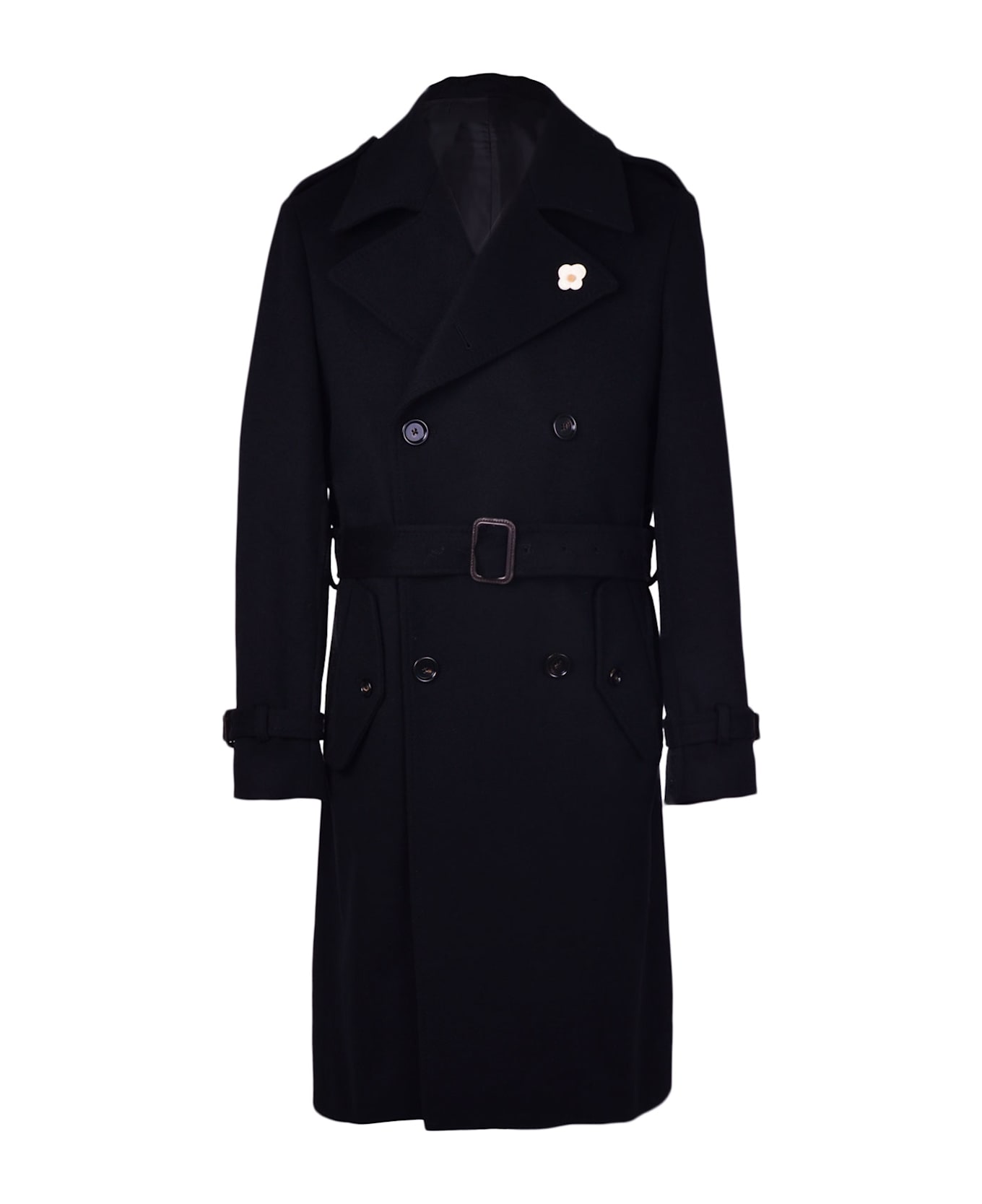 Lardini Wool Coat - Black