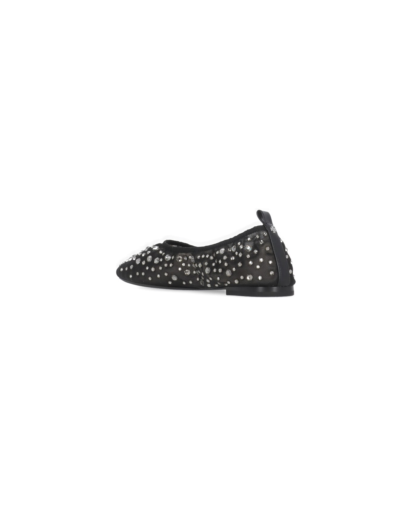 Tory Burch Ballet Shoes With Strass - Black