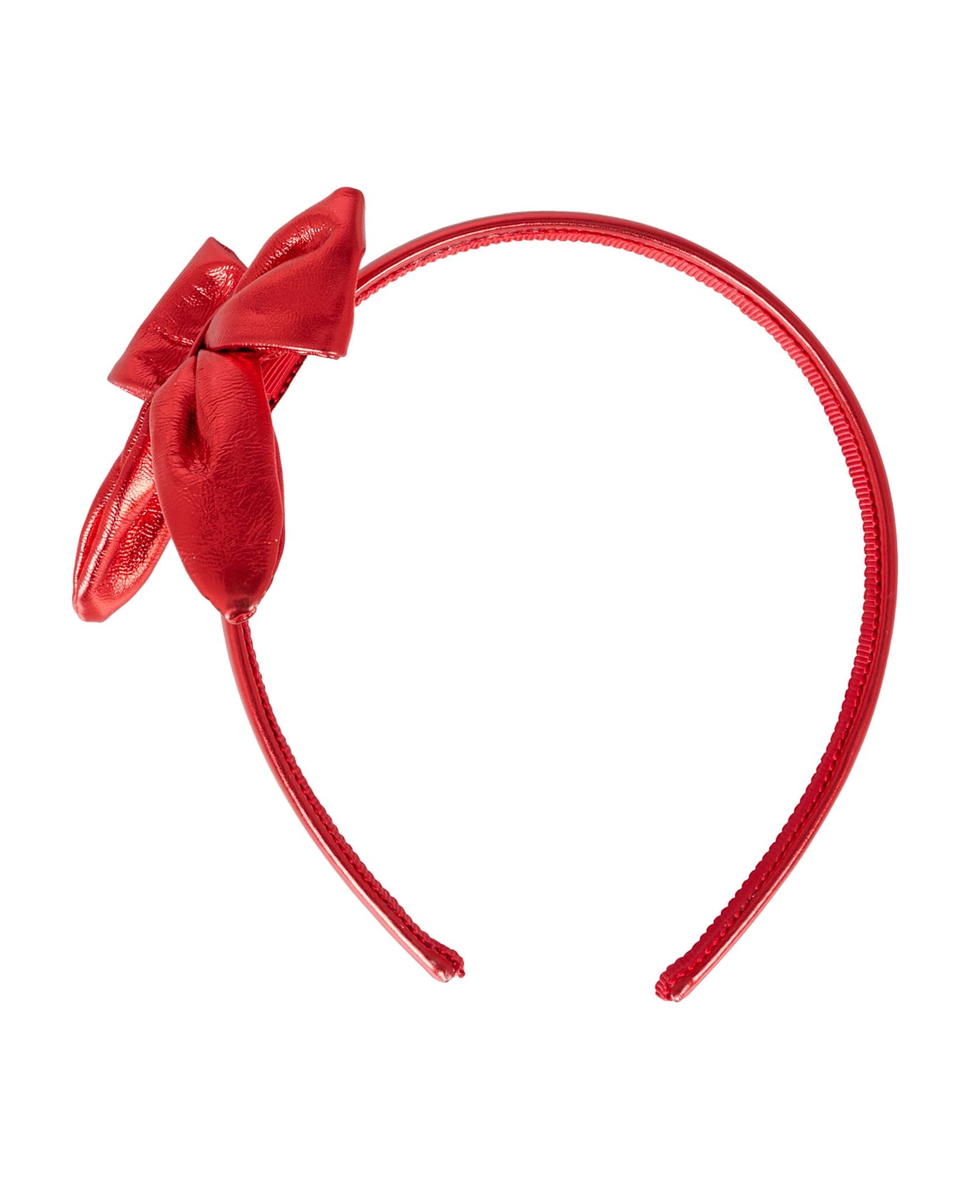 Monnalisa Red Headband For Girl With Bow - Red