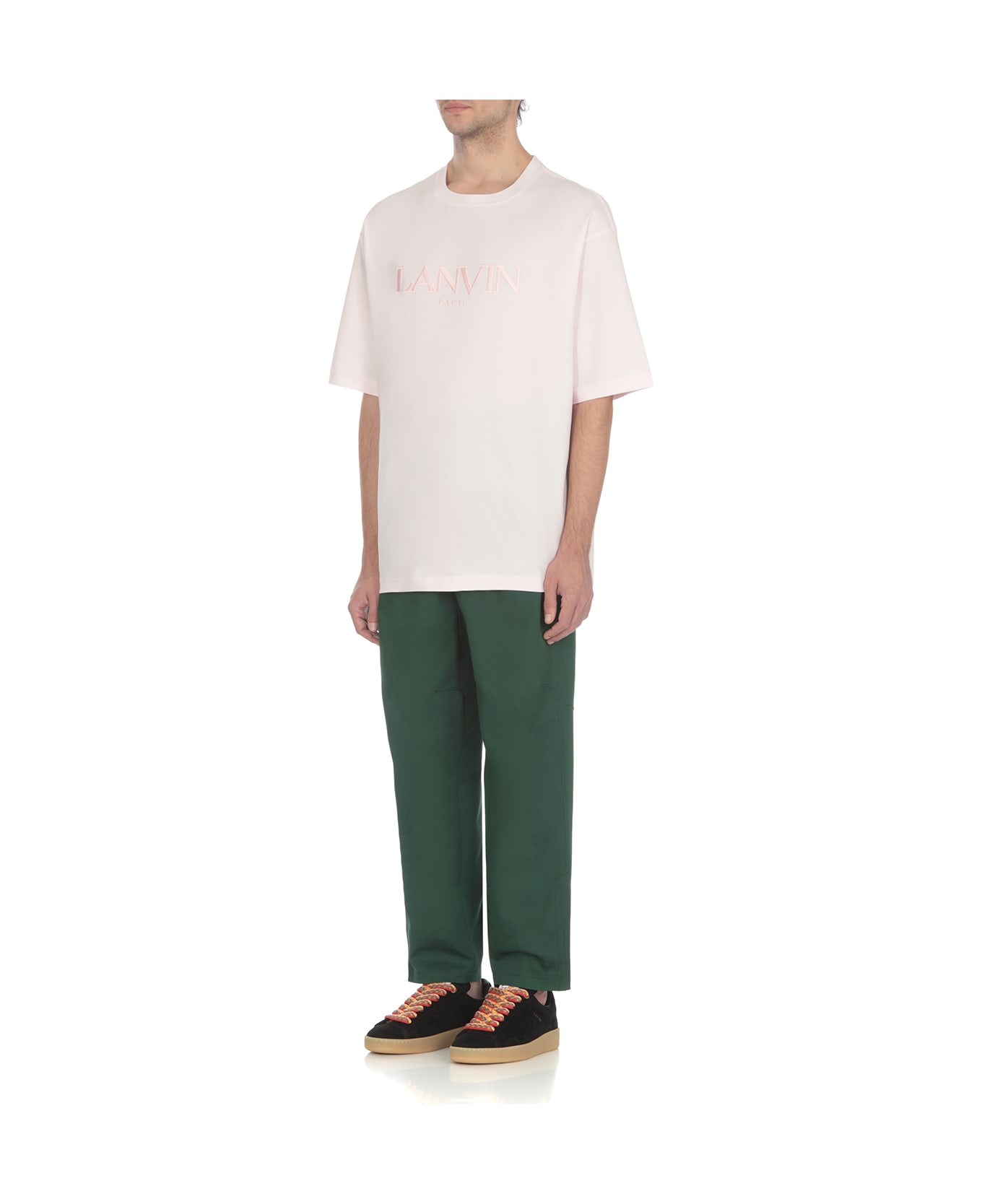 Lanvin T-shirt With Embroidery - Pink シャツ