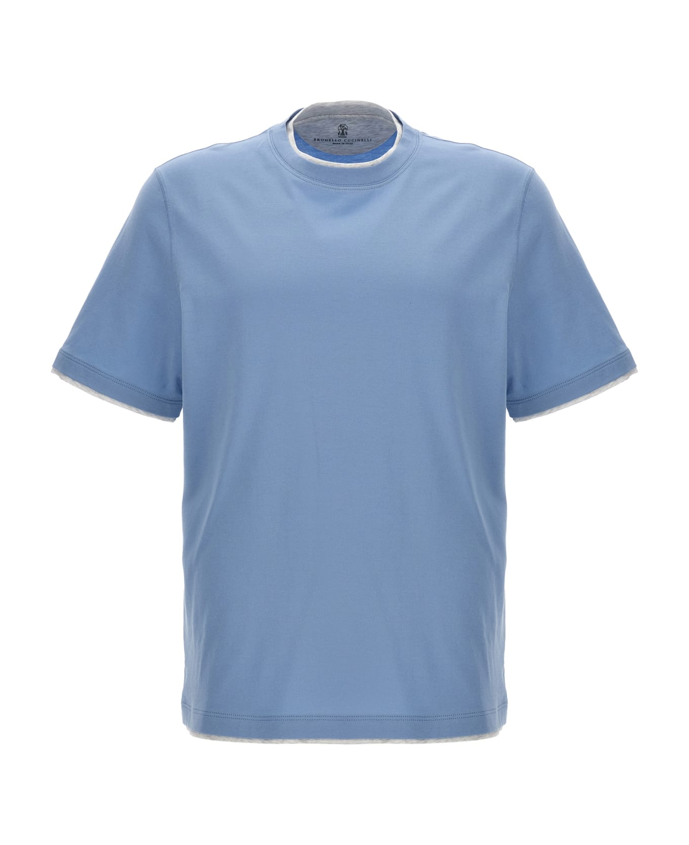Brunello Cucinelli Layered T-shirt - Light Blue