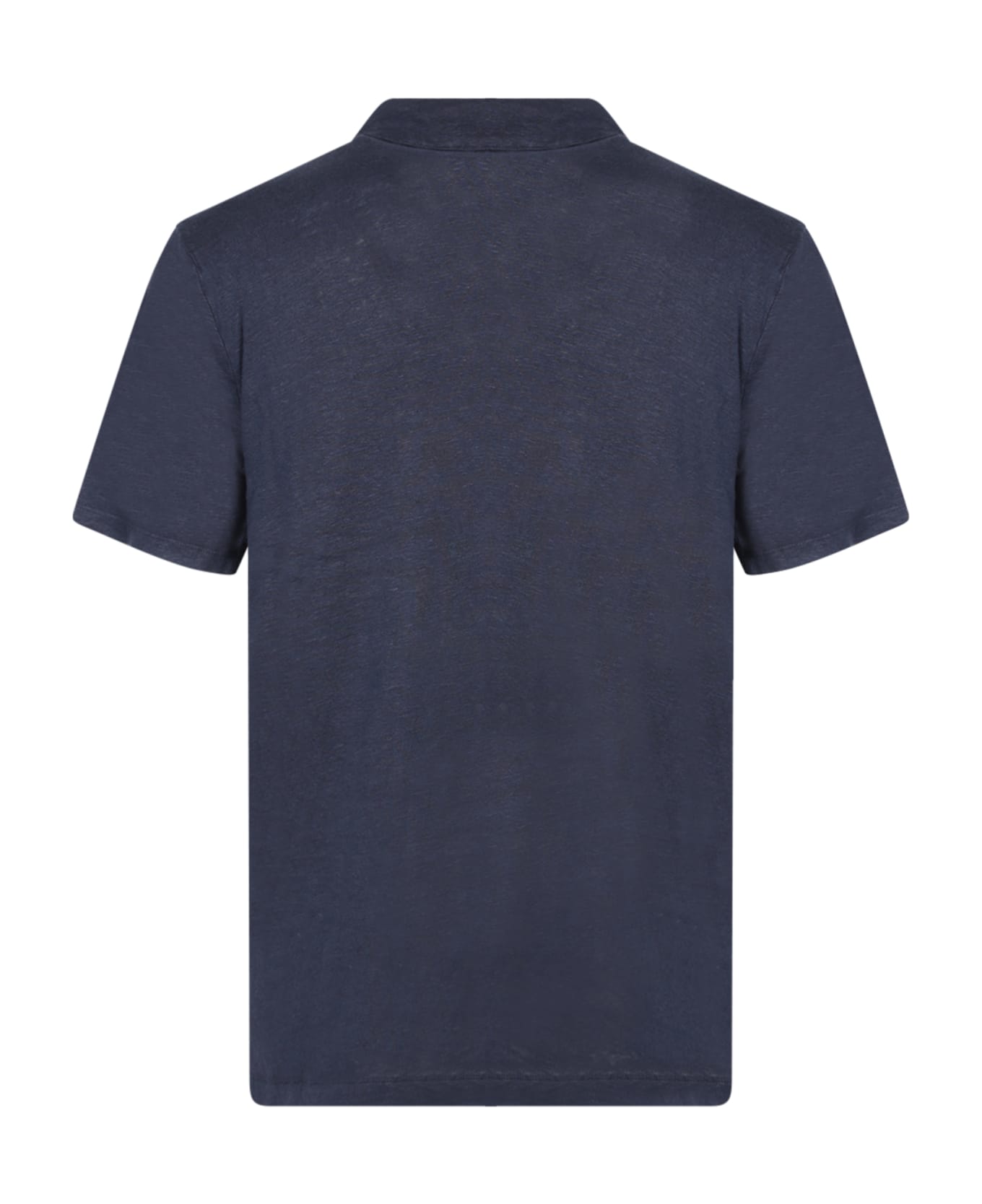 Officine Générale Short Sleeves Blue Polo Shirt - Blue