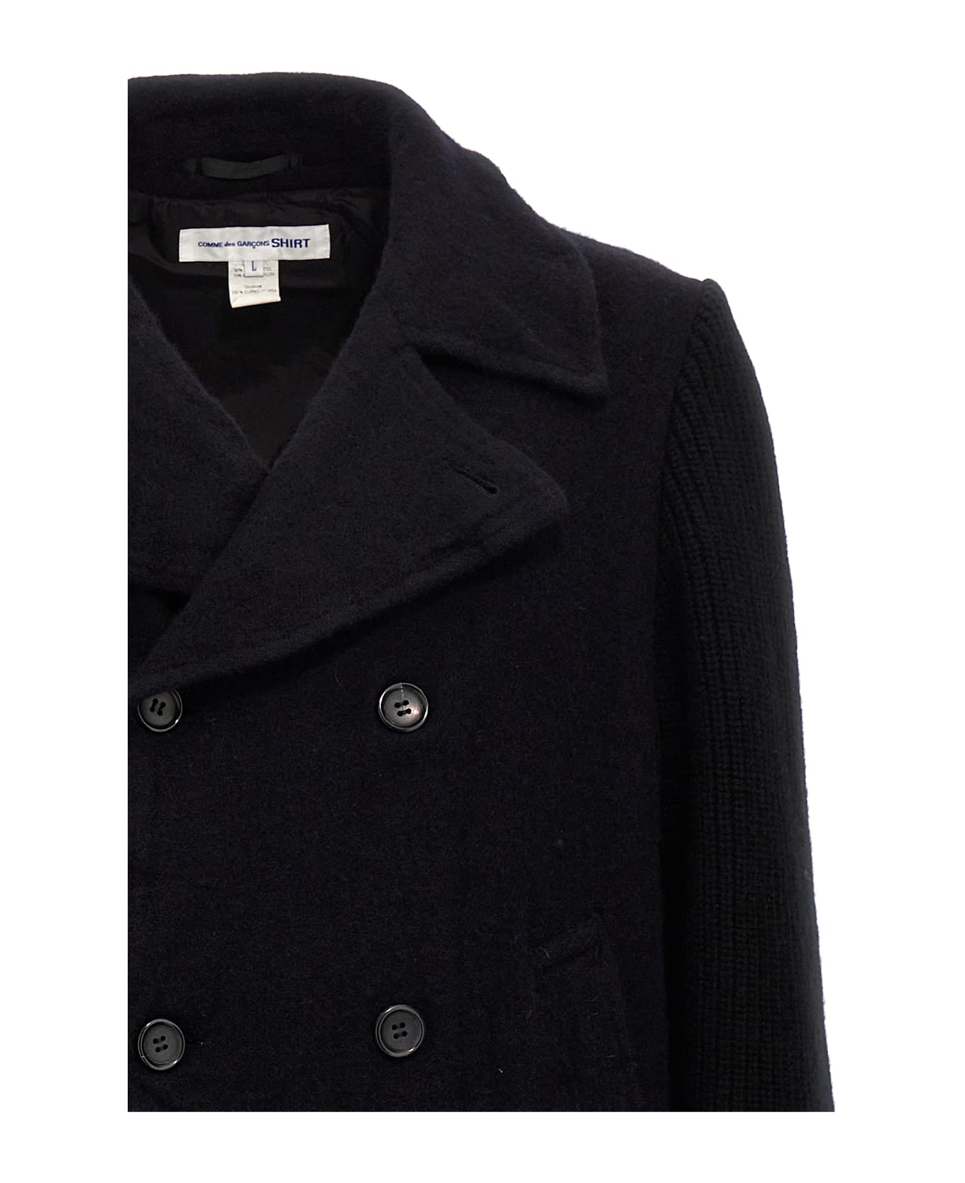 Comme des Garçons Double-breasted Wool Coat - Blue コート