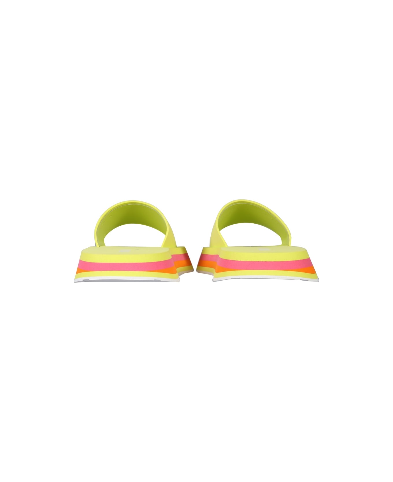 MSGM Slide Platform Sandals - YELLOW