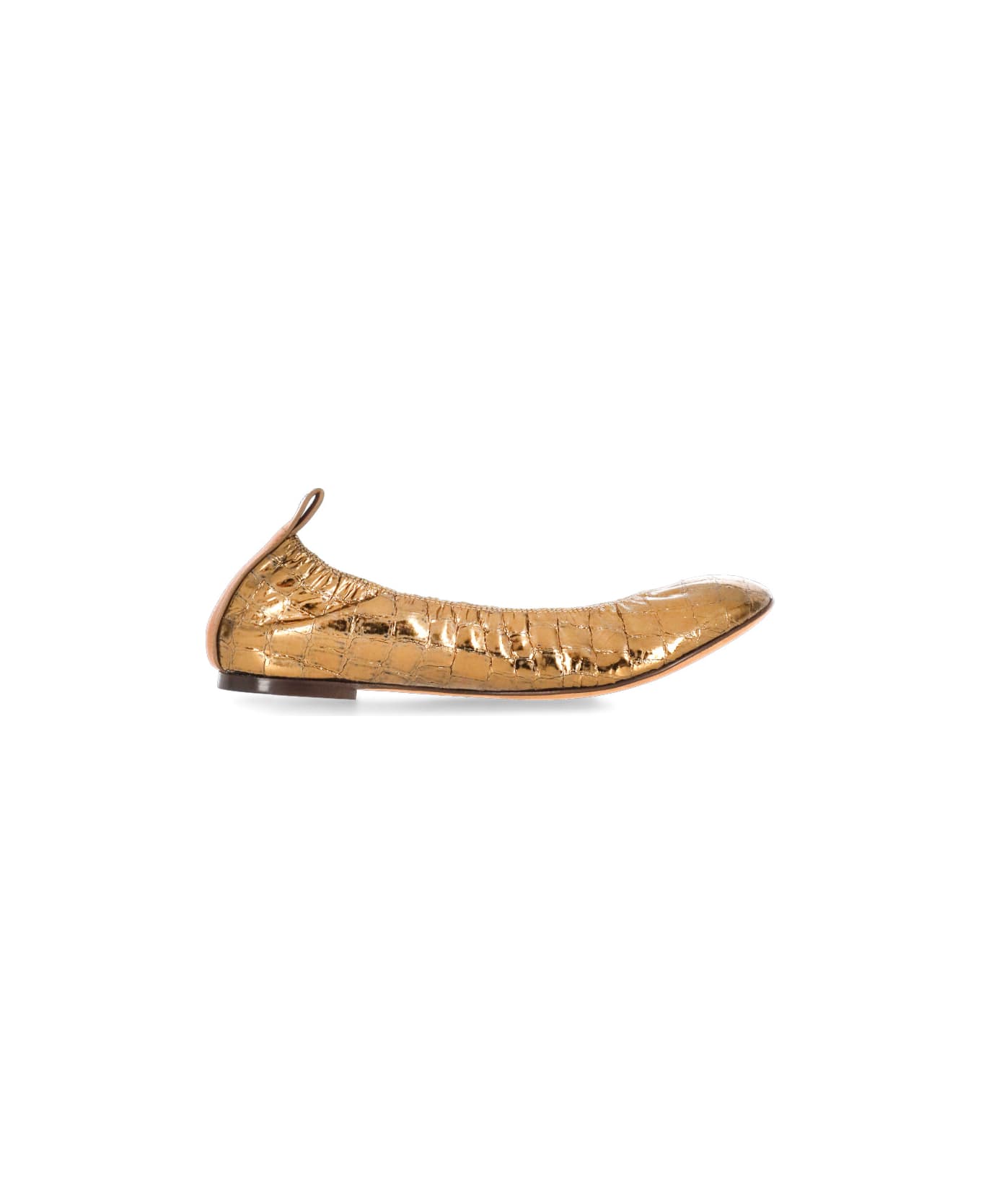 Lanvin Leather Ballet Shoes - Golden