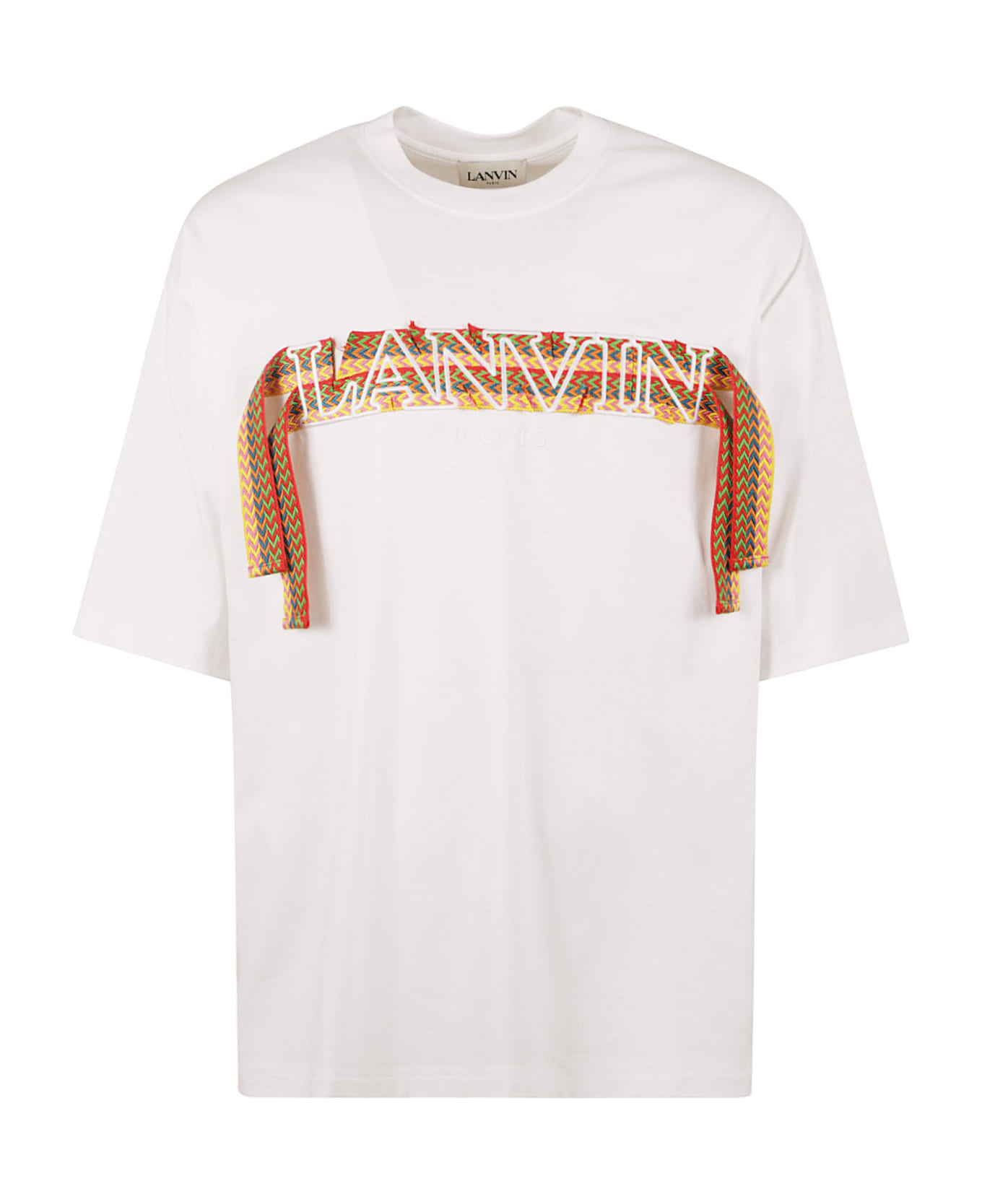 Lanvin Curb Lace Logo T-shirt - Optic White
