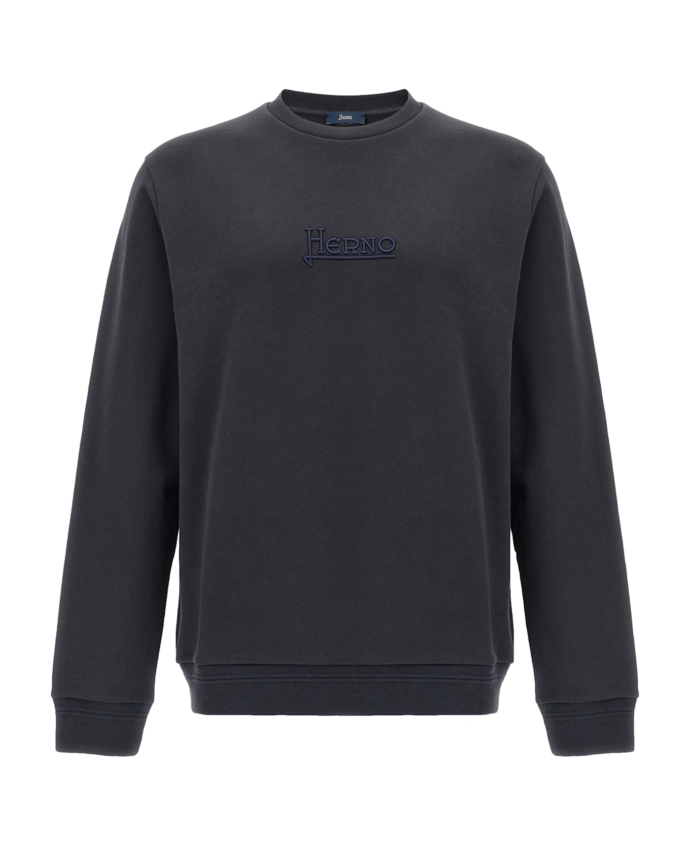 Herno Logo Embroidery Sweatshirt - Blue