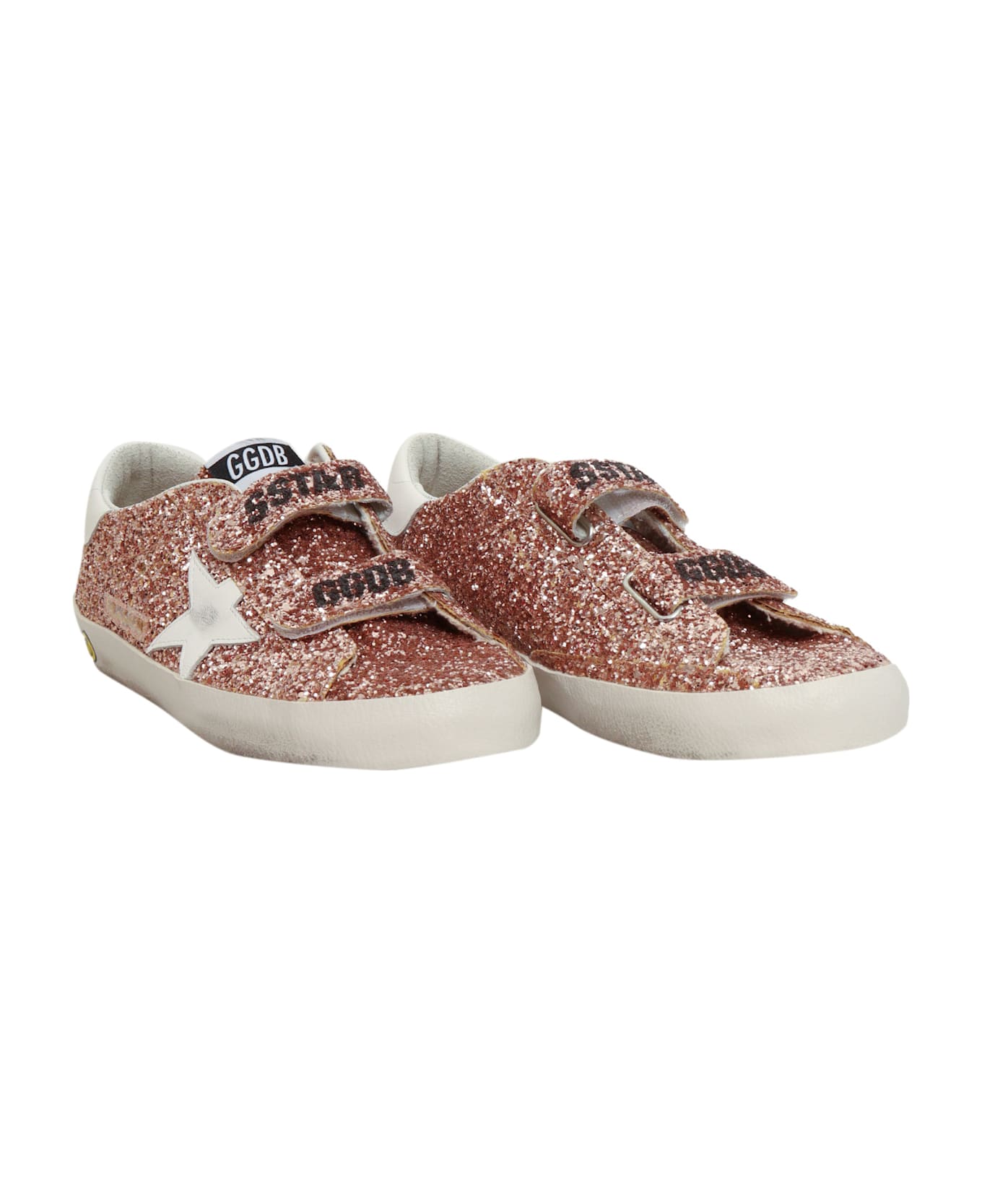 Golden Goose Old School Glitter Upper Leather Star And Heel - PINK