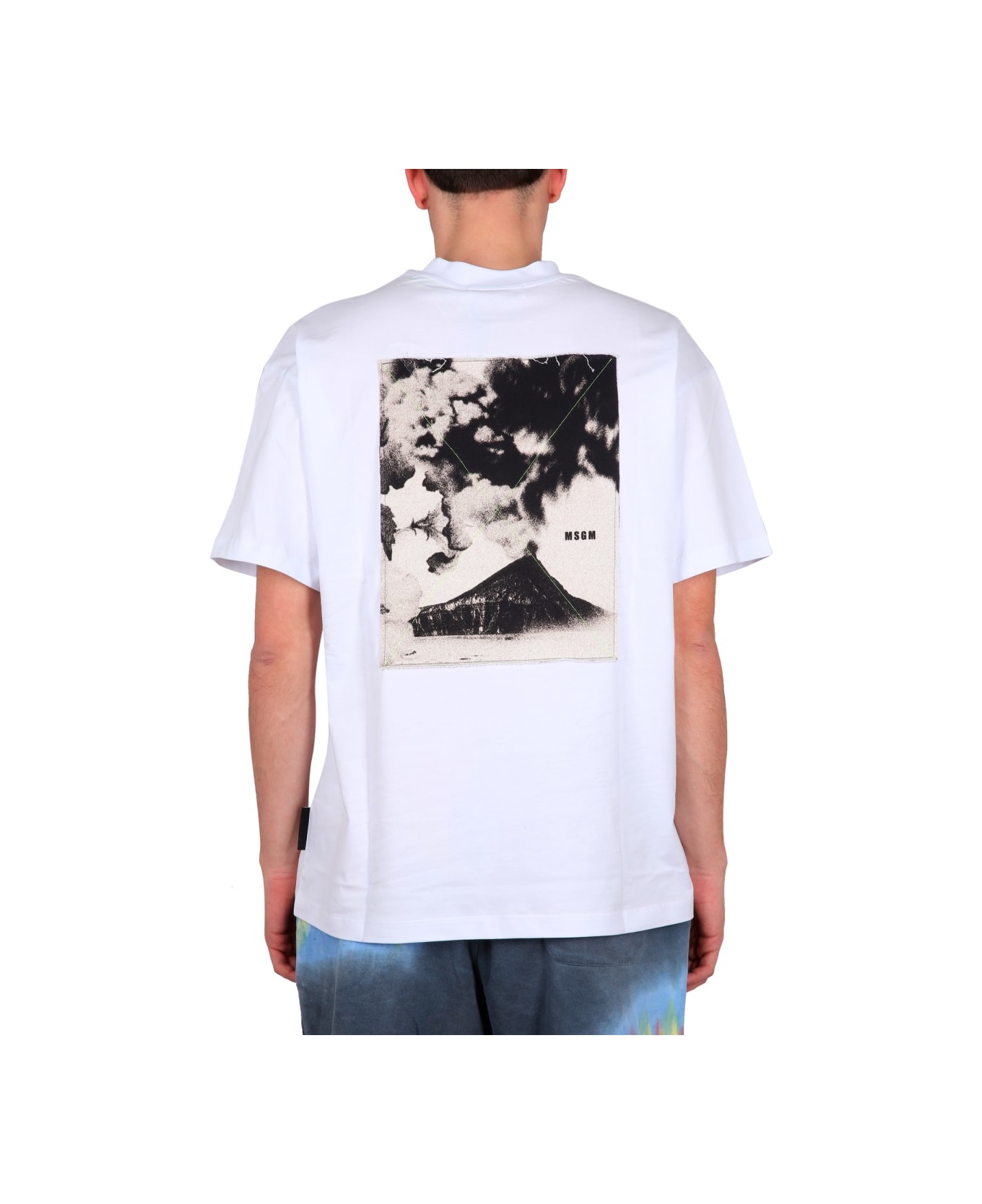 【関税 送料無料】MSGM フラワーモチーフ付き Tシャツ MSGM（エムエスジーエム）の「フラワーネコ Tシャツ（Tシャツ