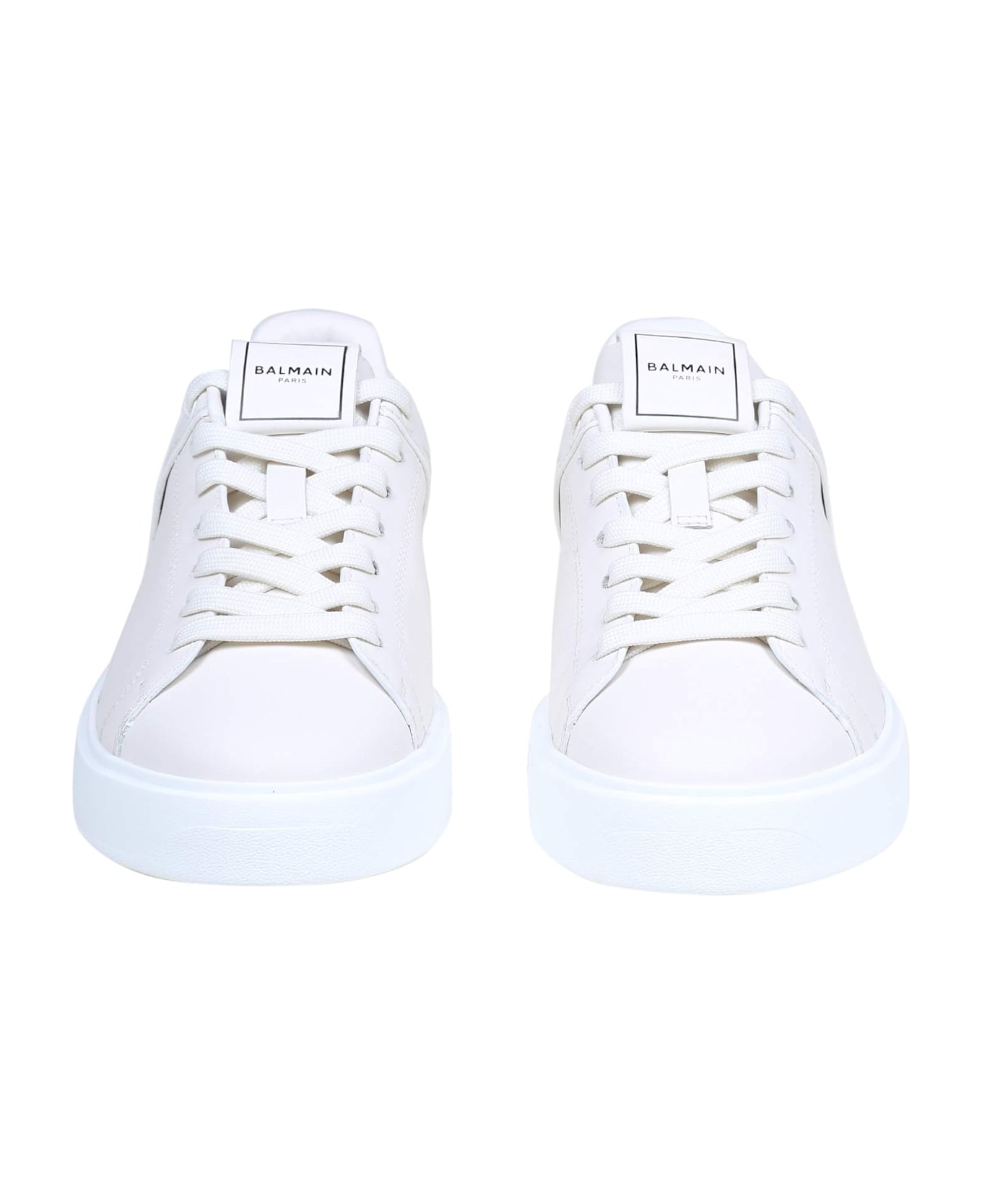 Balmain B Court White Leather Sneakers - WHITE