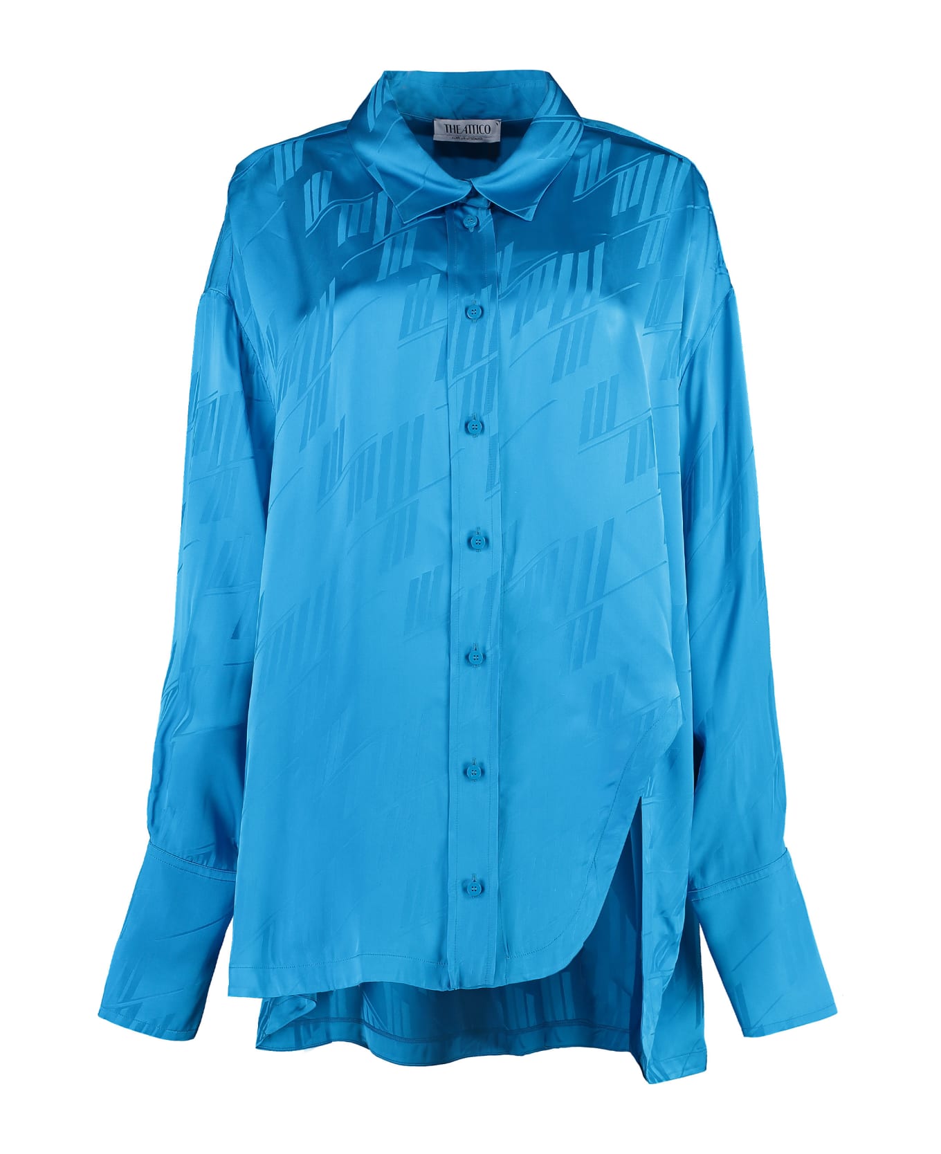 The Attico Diana Viscose Shirt - blue
