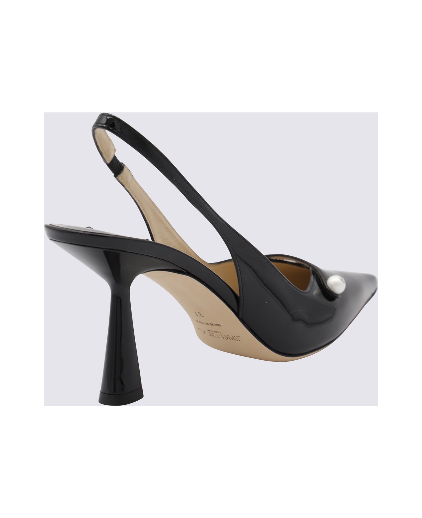Jimmy Choo Black Leather Amita Pumps - Black