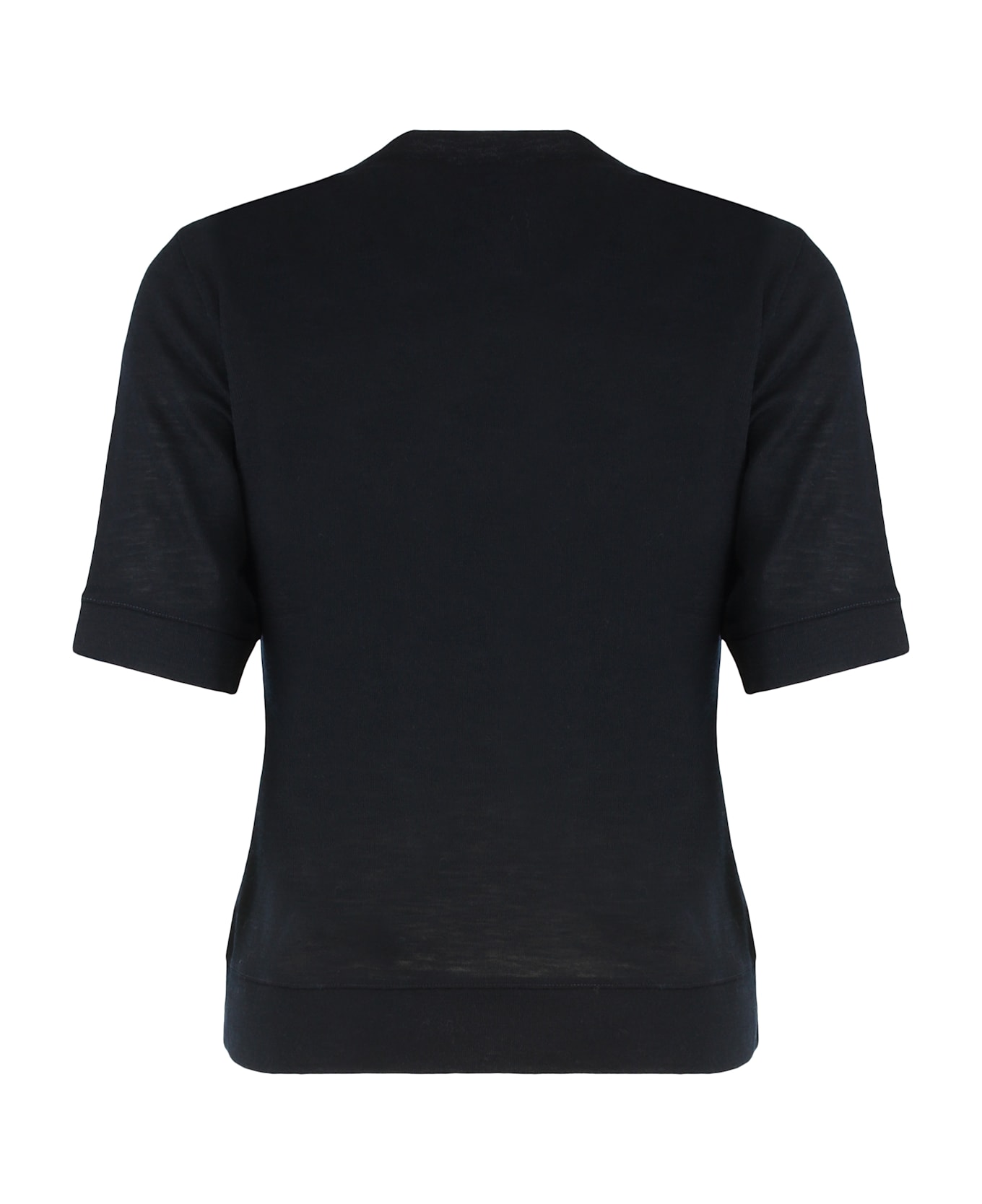 Vince Wool Fitted T-shirt - blue ニットウェア