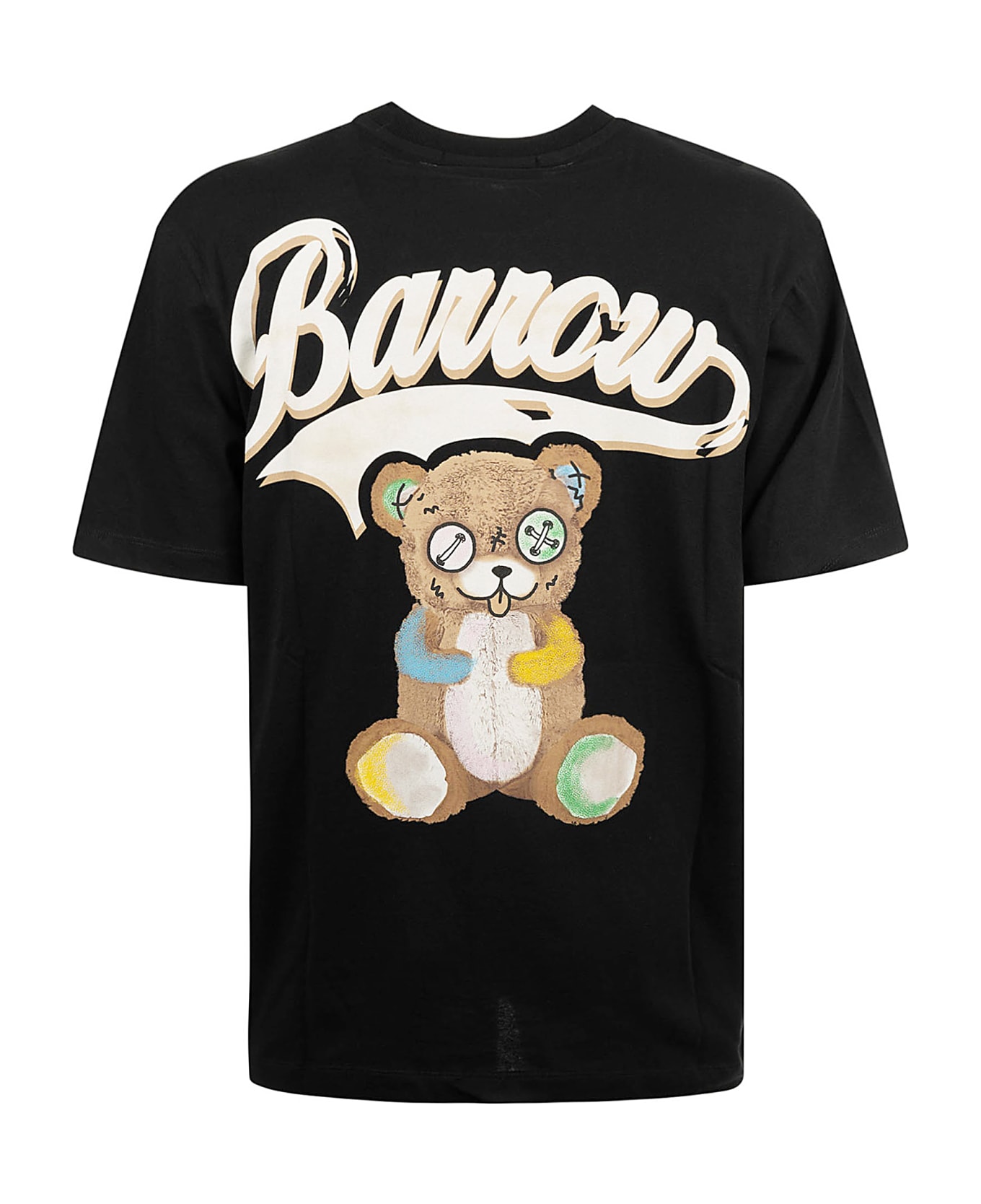 Barrow Teddy Bear Logo Print Regular T-shirt - Black