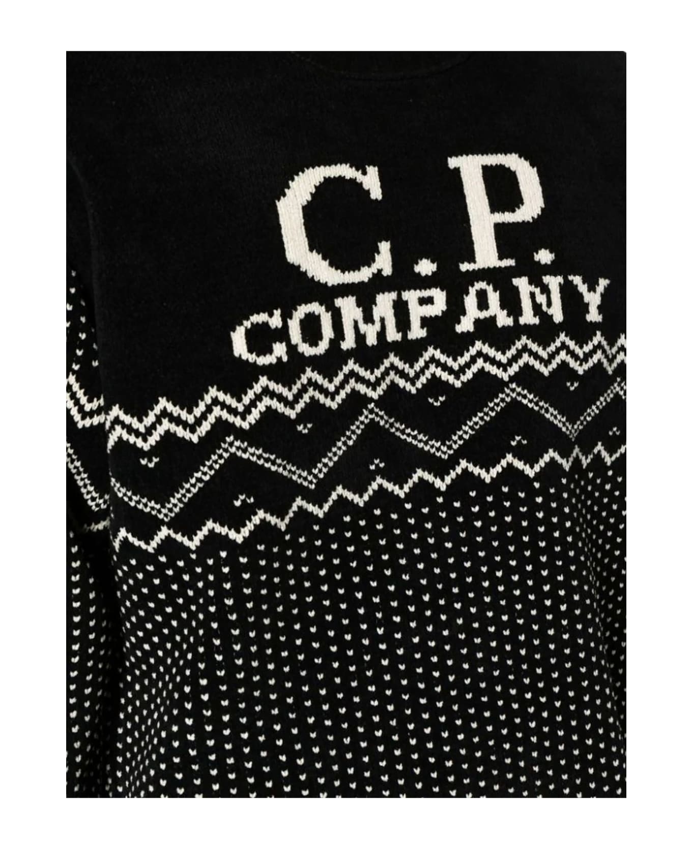 C.P. Company Black Cotton Jumper - Nero