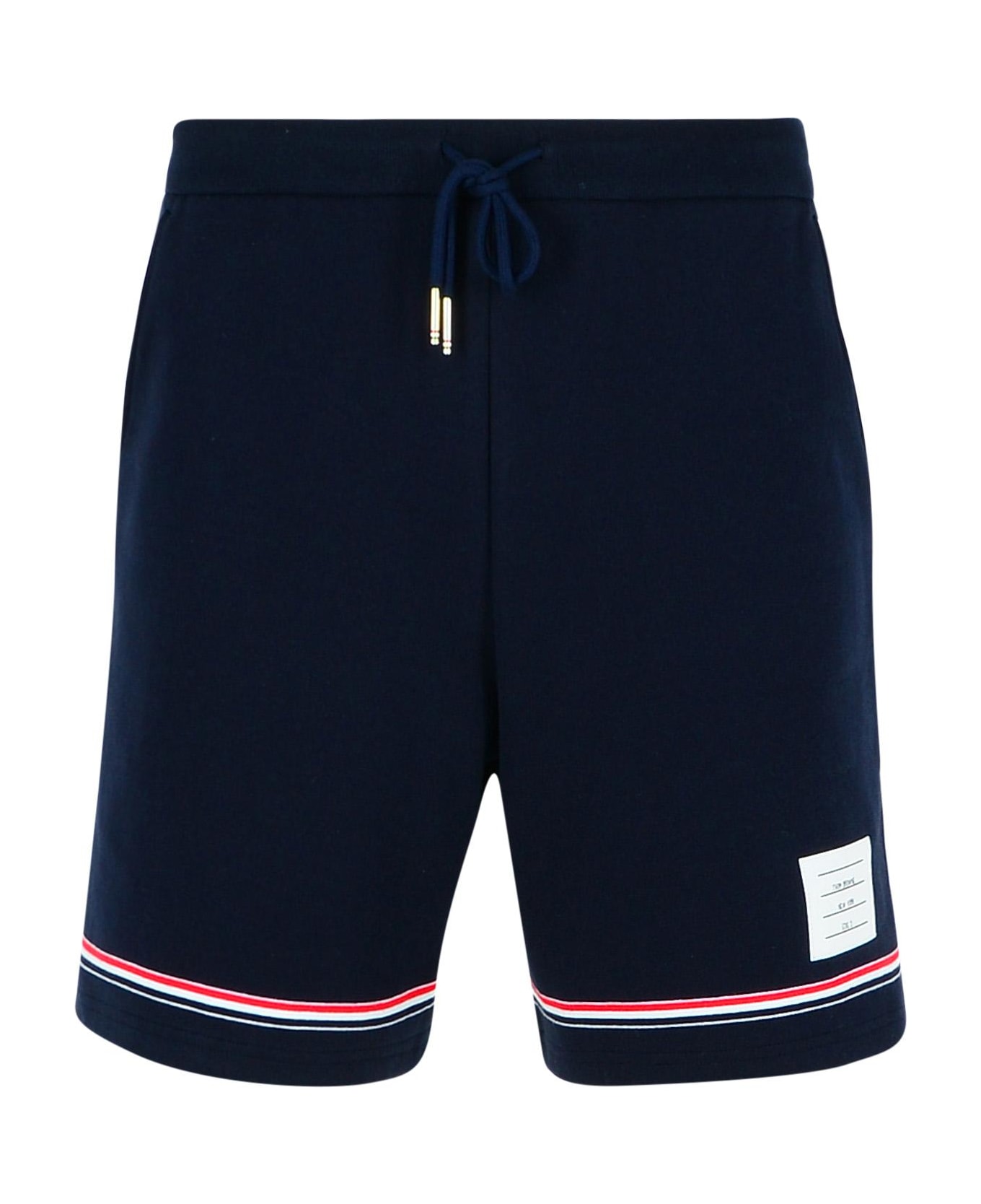 Thom Browne Navy Cotton Bermuda Shorts - Navy