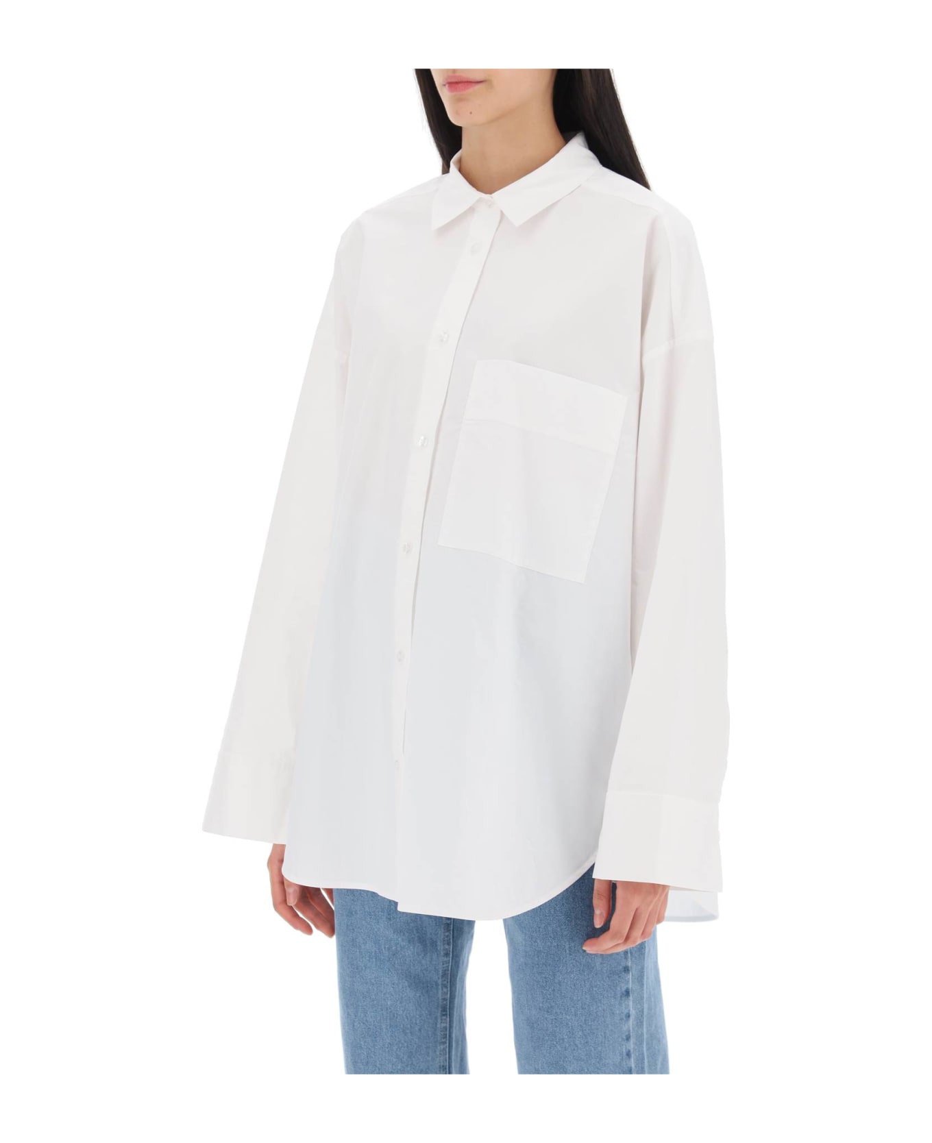 By Malene Birger Derris Flared Skirt In Organic Poplin - PURE WHITE (White) シャツ
