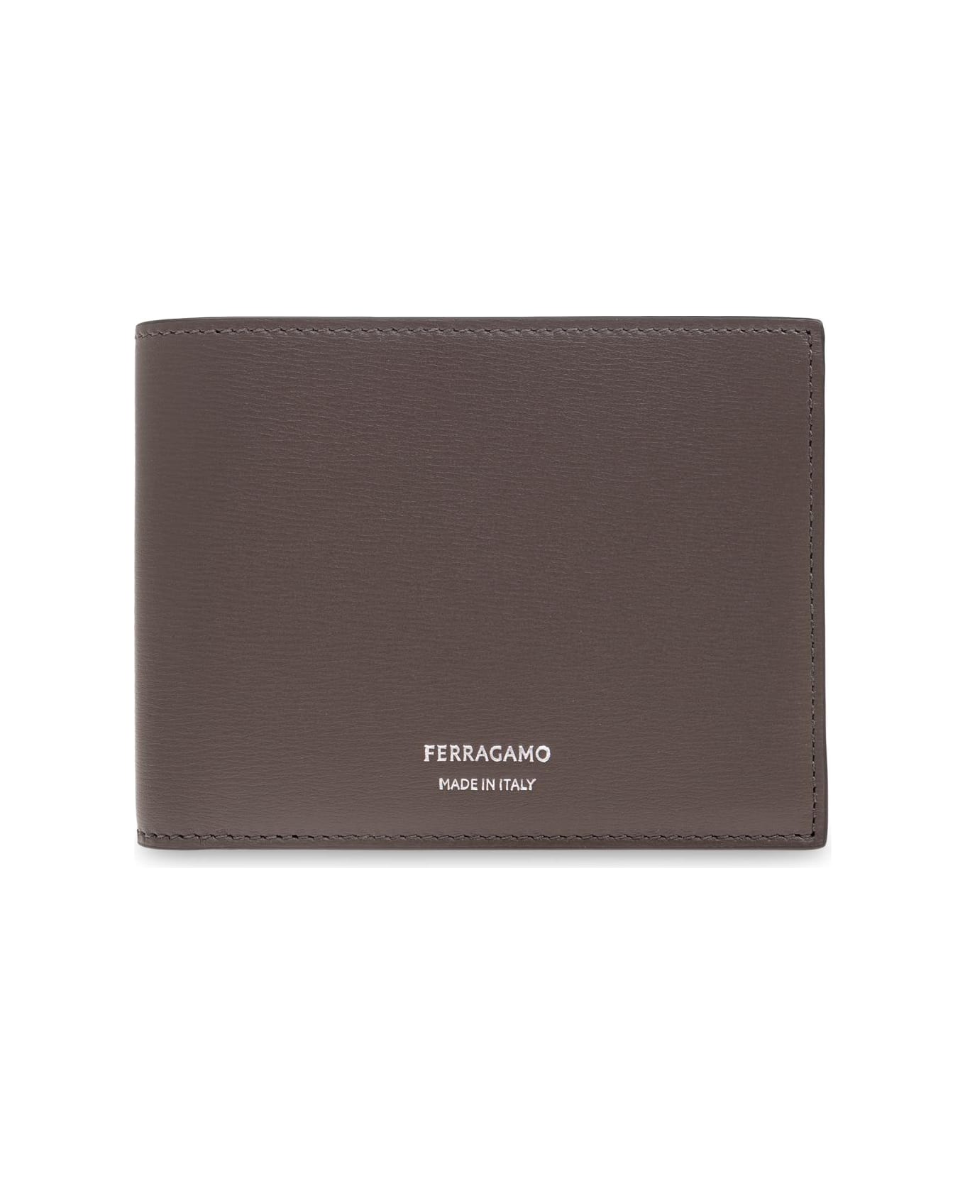 Ferragamo Leather Wallet With Logo - MAJOR BROWN