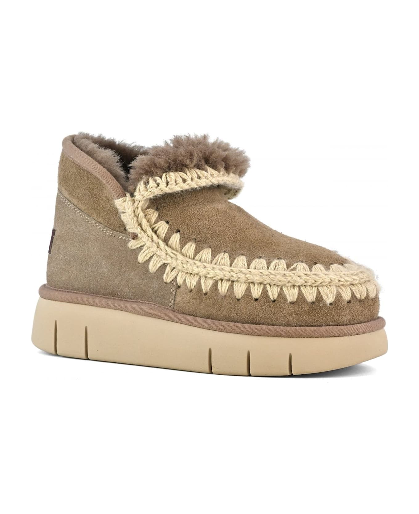 Mou Grey Eskimo Bounce Sneaker - Beige