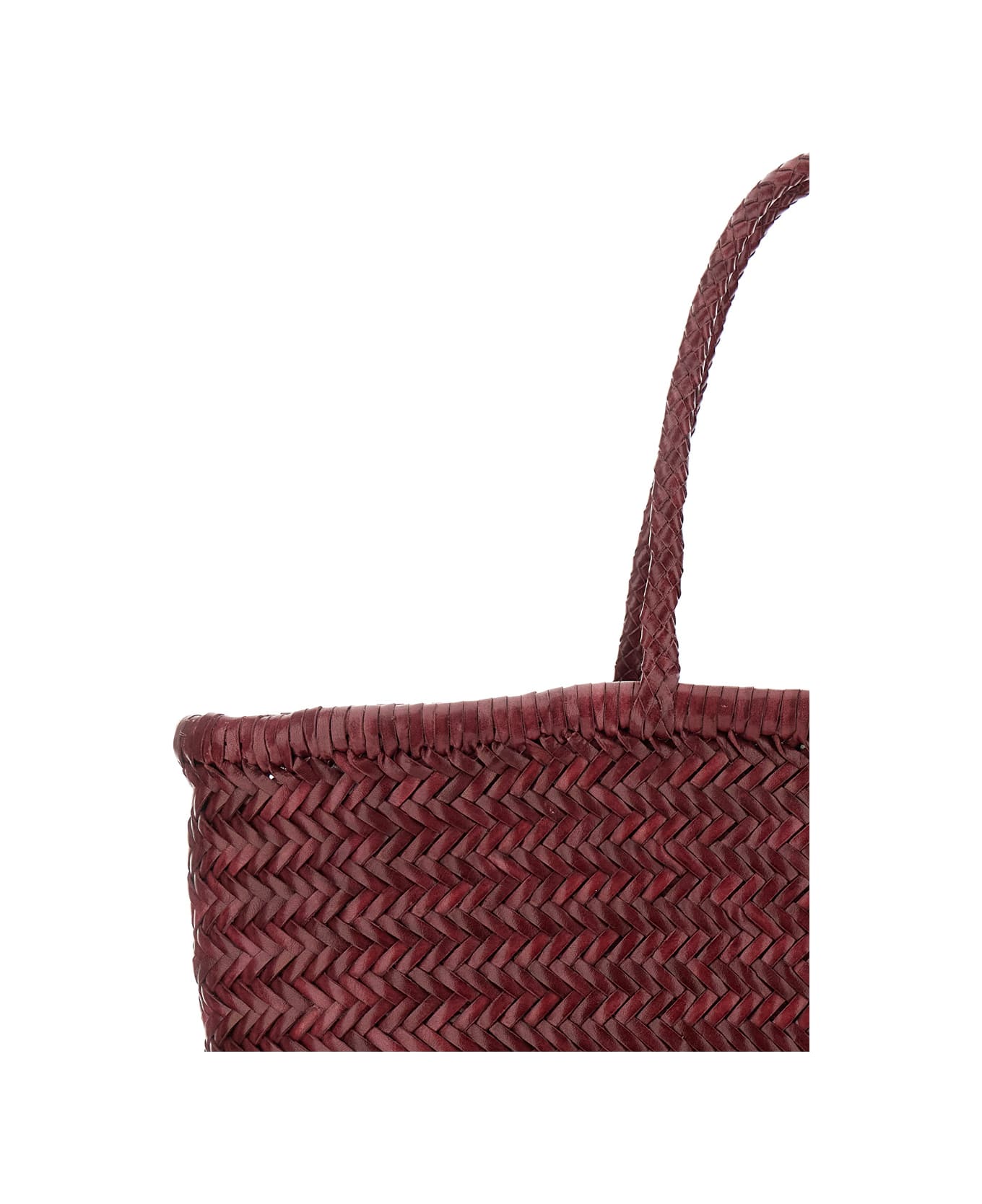 Dragon Diffusion 
bamboo Triple Jump
 Bordeaux Tote Bag In Woven Leather Woma - Bordeaux