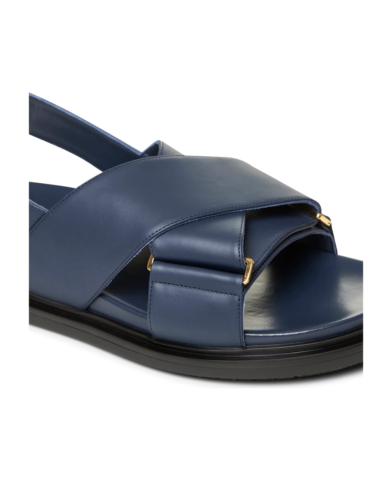 Marni Blue Leather Fussbett Sandals Marni - Blue china