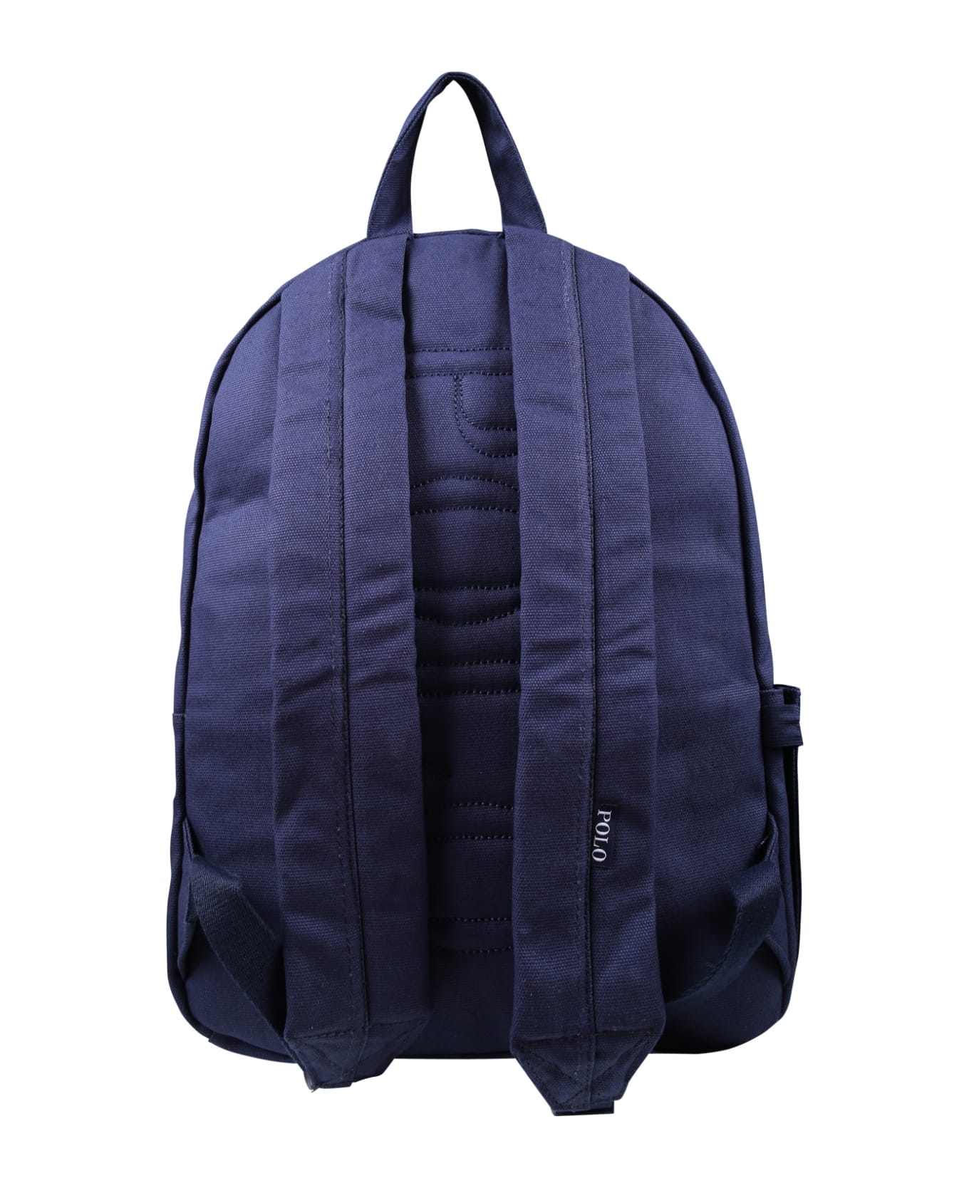 Ralph Lauren Blue Backpack For Kids With Logo - Blue