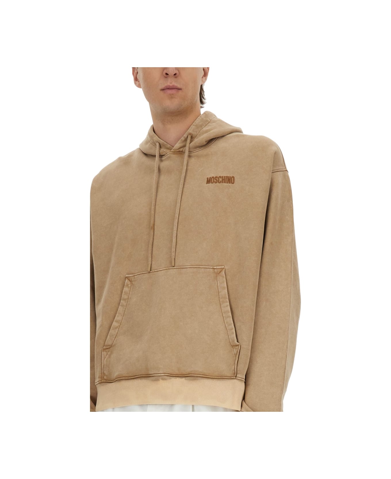 Moschino Sweatshirt With Logo - BROWN