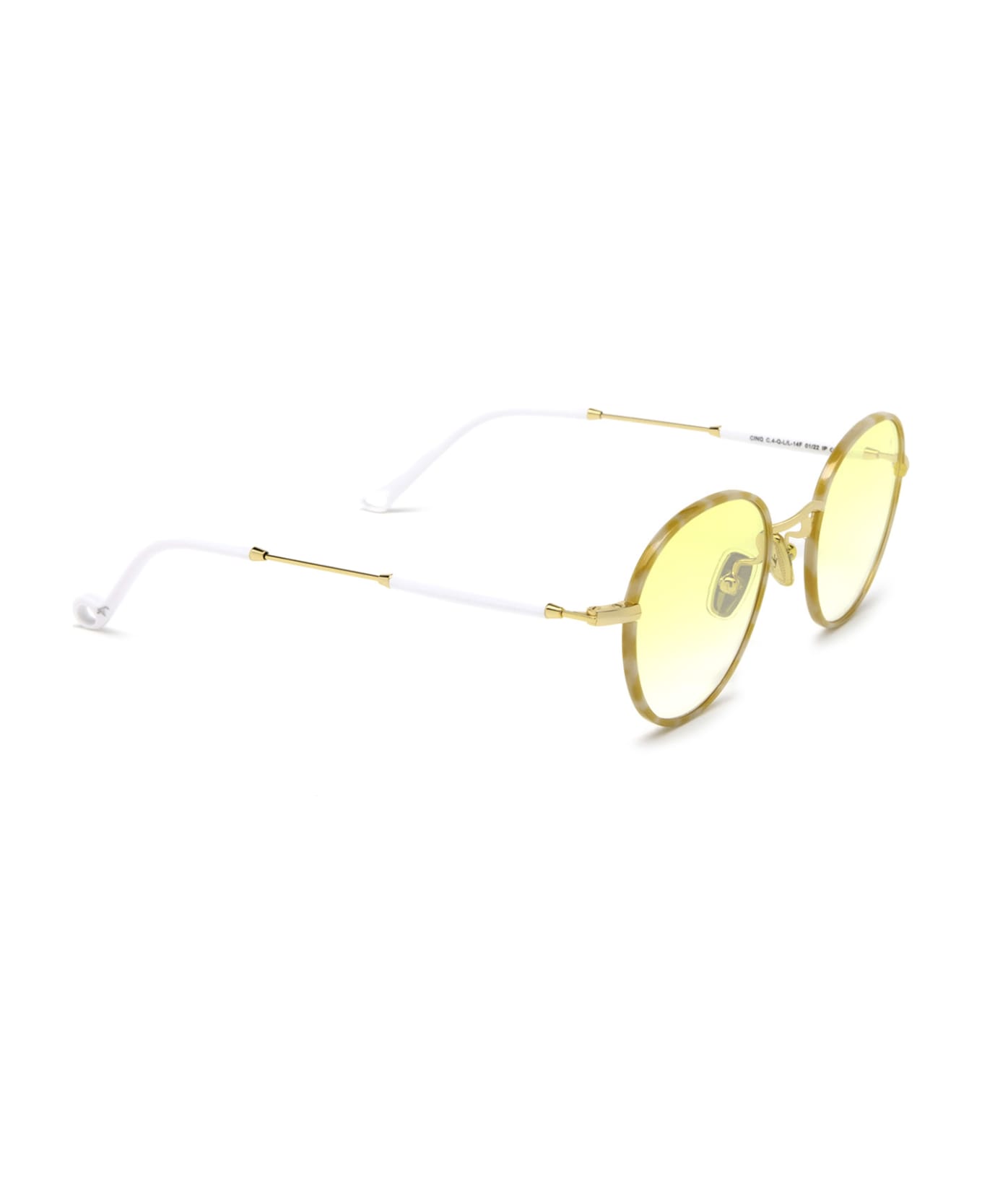 Eyepetizer Cinq Yellow Havana And Gold Sunglasses - Yellow Havana and Gold