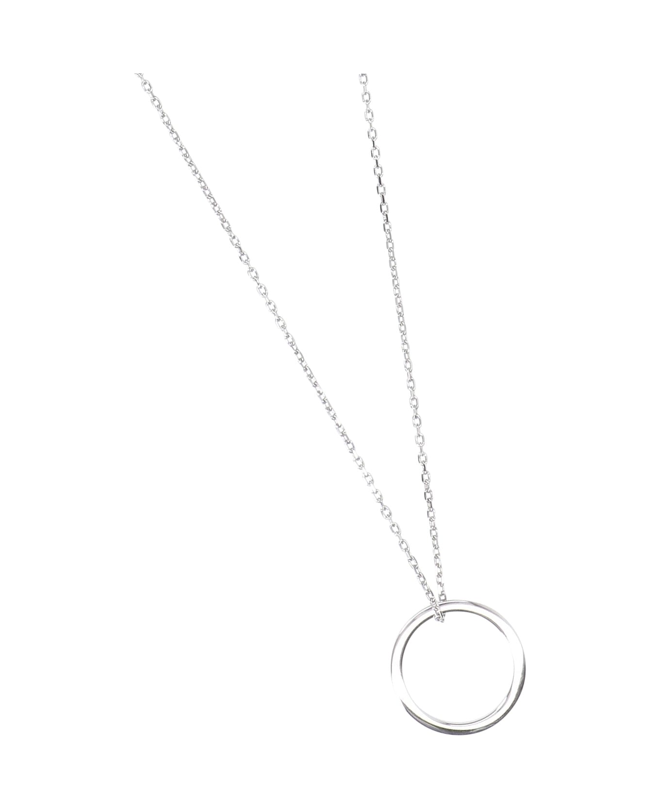 Maison Margiela Logo Ring Necklace - Silver