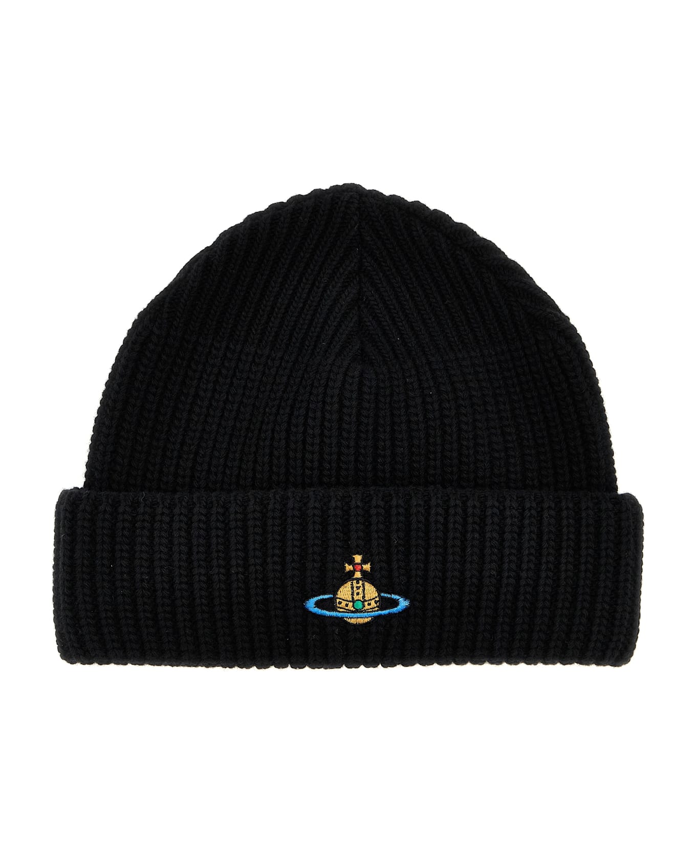 Vivienne Westwood Orb Logo Beanie - Black